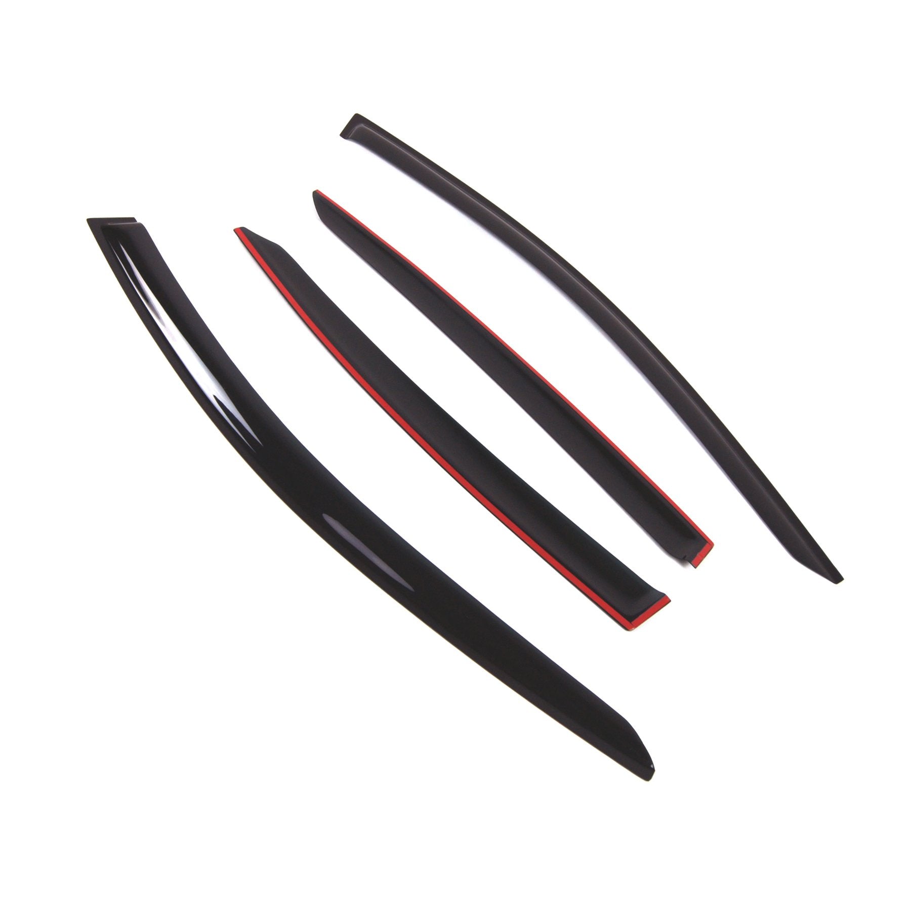 Tuningpros Wd2-778B Dark Smoke 4 Pcs Set Window Visor (Outside Mount) Deflector Rain Guard Compatible With 2016-2018 Acura Ilx