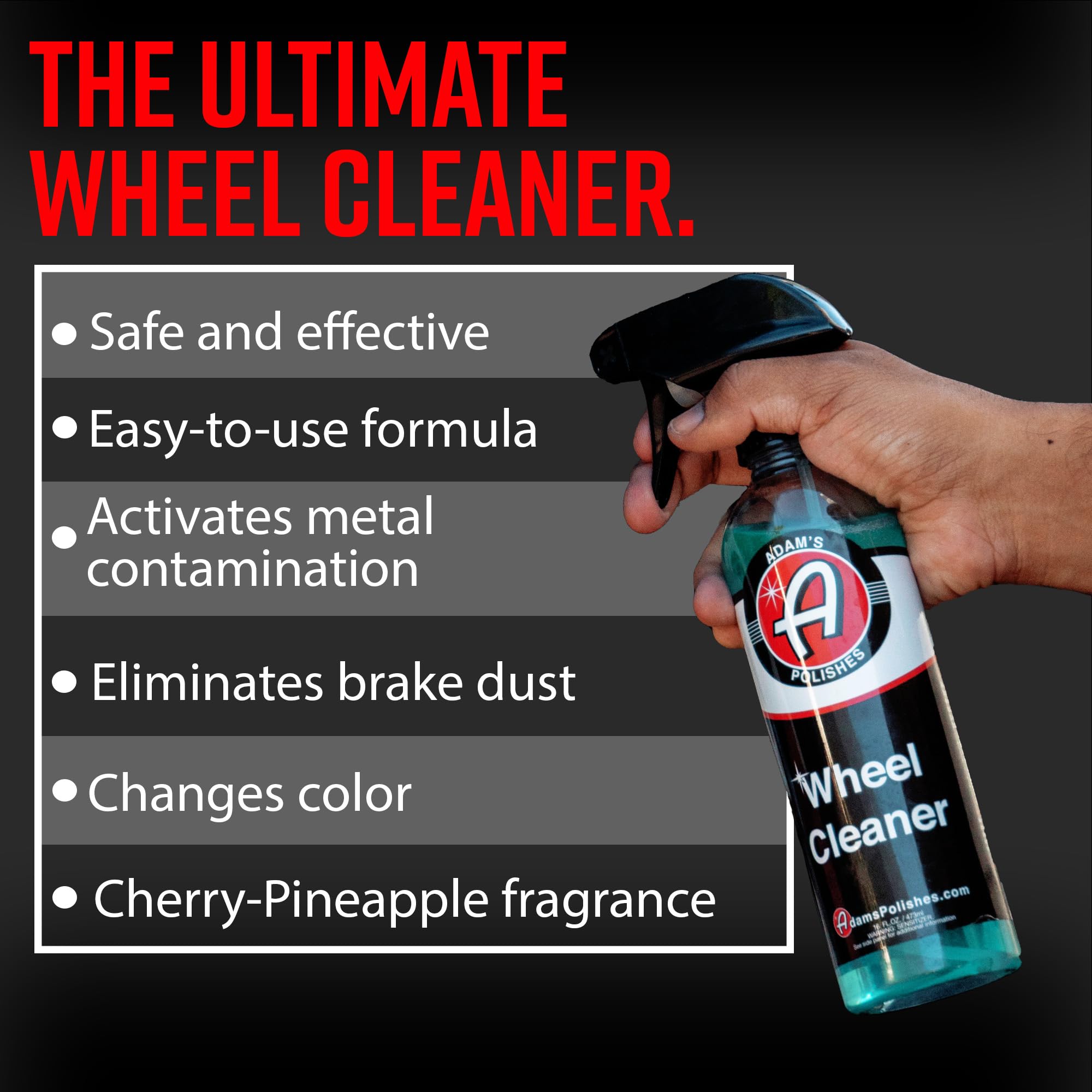 Adam's Polishes Wheel Cleaner Gallon - Tough Brake Dust Remover, Safe on Chrome & Plasti Dipped Wheels, 128 Fl Oz