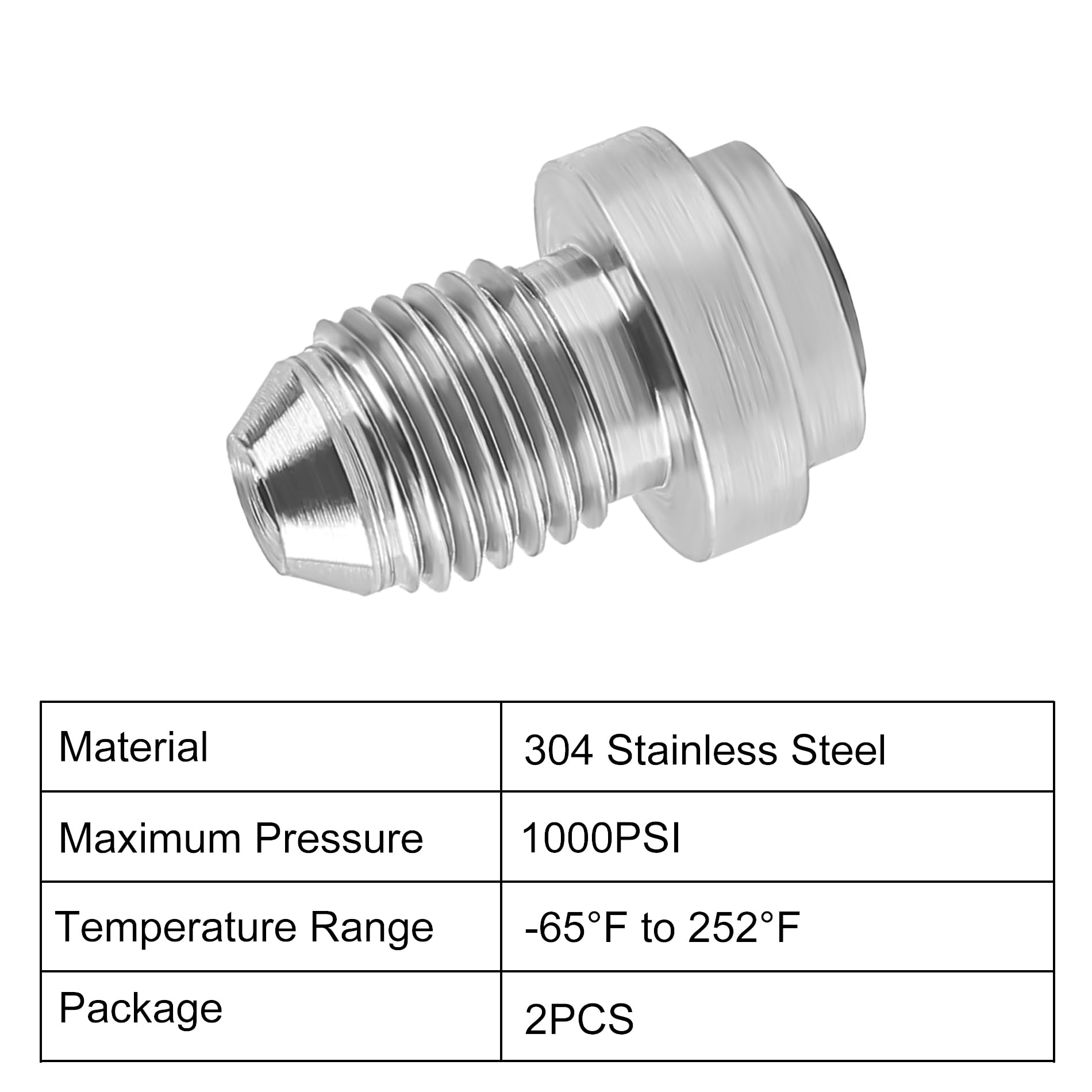 Evil Energy Male 4An Weld On Bung Fitting Stainless Steel 2Pcs