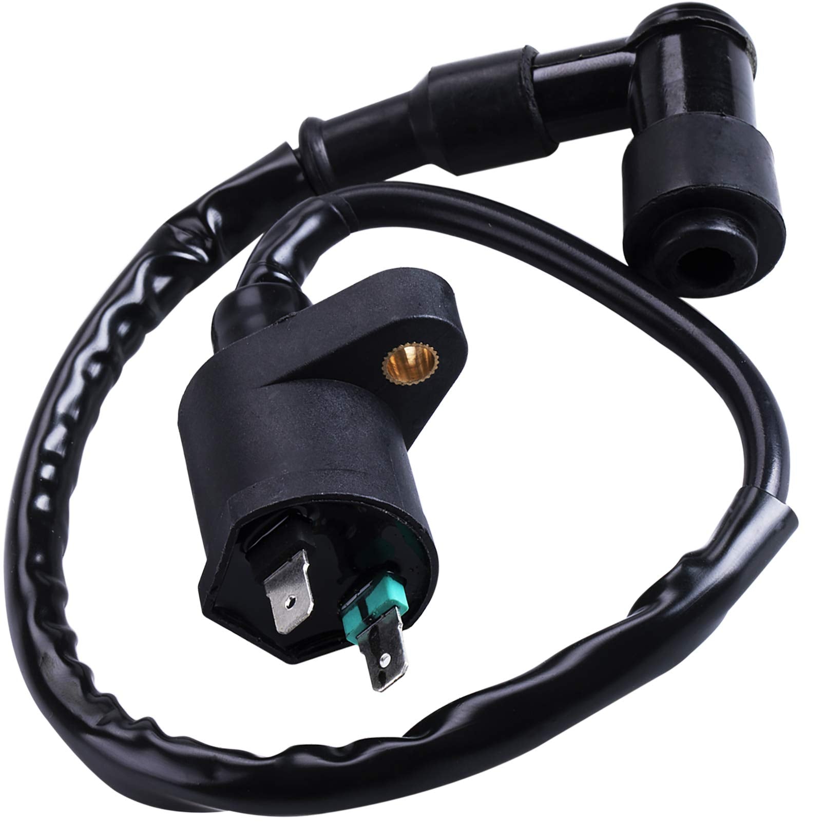CNCMOTOK Ignition Coil 5-PIN CDI Box Solenoid 4-PIN Relay Voltage Regulator Spark Plug Kit for 50cc 70cc 90cc 110cc 125cc ATV Ch