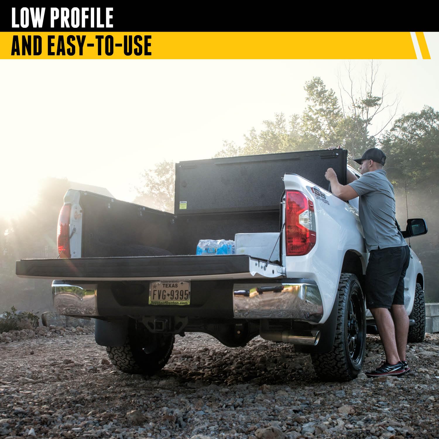 Realtruck Undercover Flex Hard Folding Truck Bed Tonneau Cover | Fx41007 | Fits 2007 - 2021 Toyota Tundra W/O Rail System 5' 7 Bed (66.7)