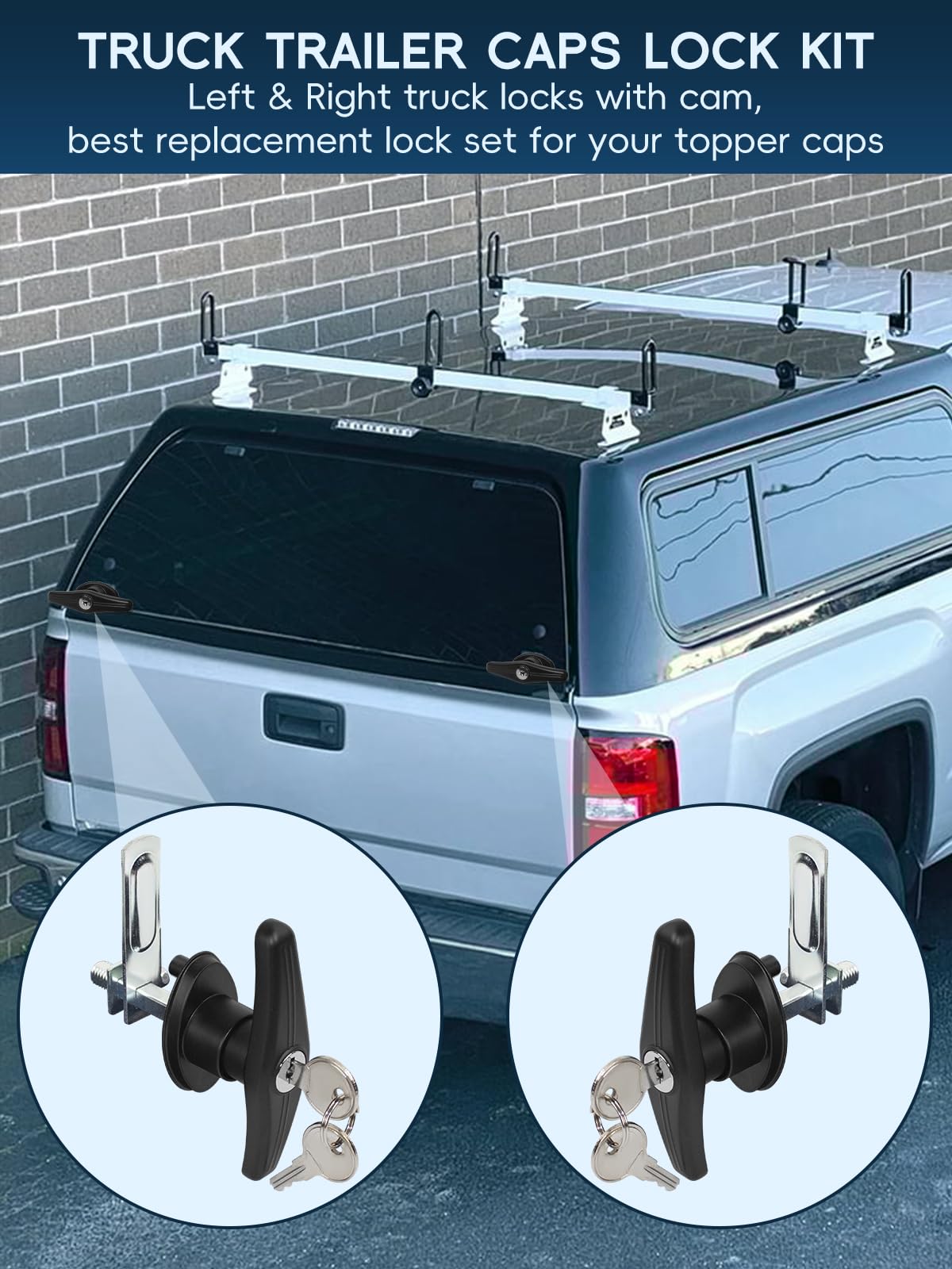 Quality Life Truck Cap Camper Shell Locking Cam - Steel, Universal Size, Galvanization, Model QL-LOCK-001, L&R Cam Only