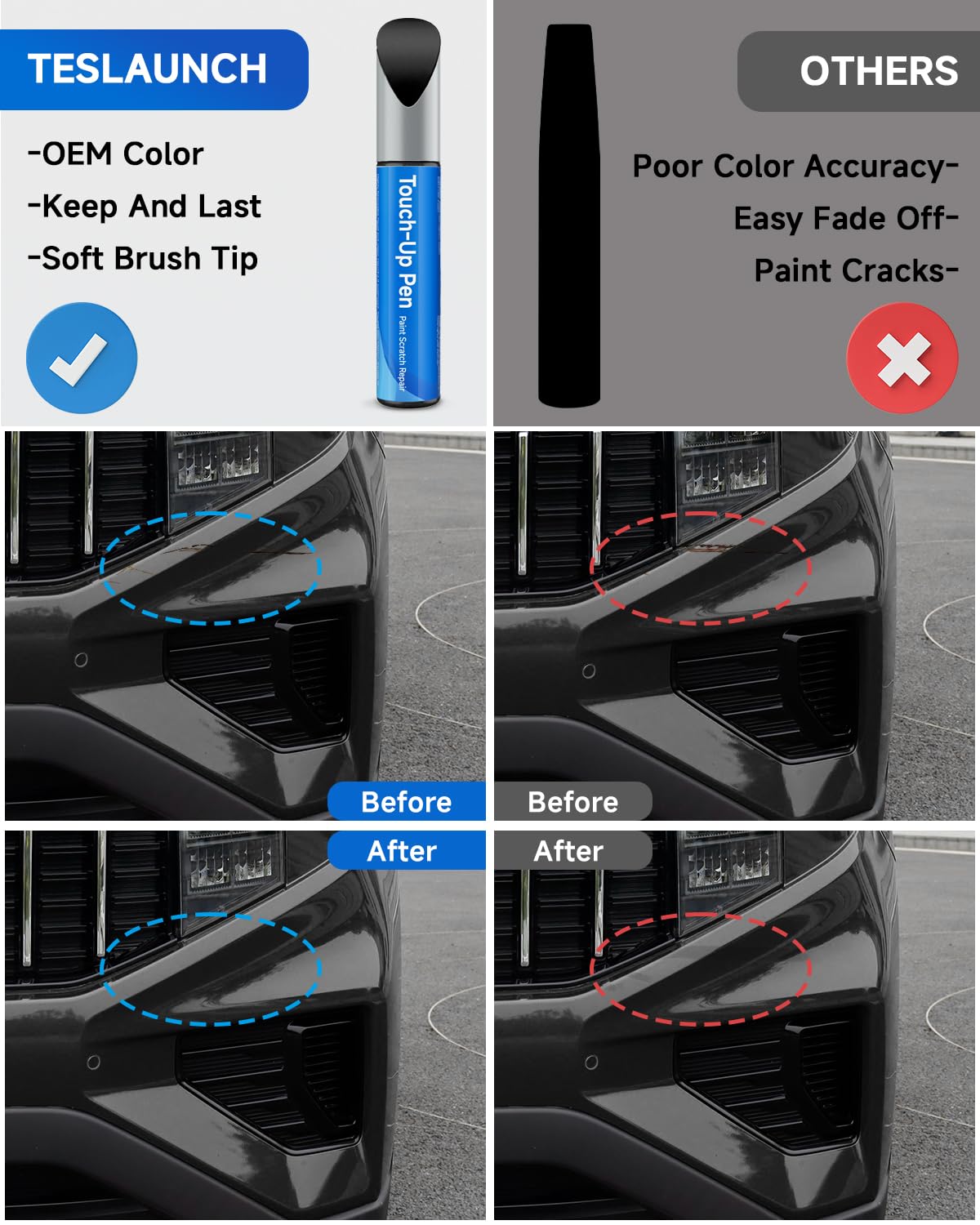 RSACET EB Ebony Black Touch Up Paint Compatible with Kia Exact Match Touch Up Paint Car Scratch Repair