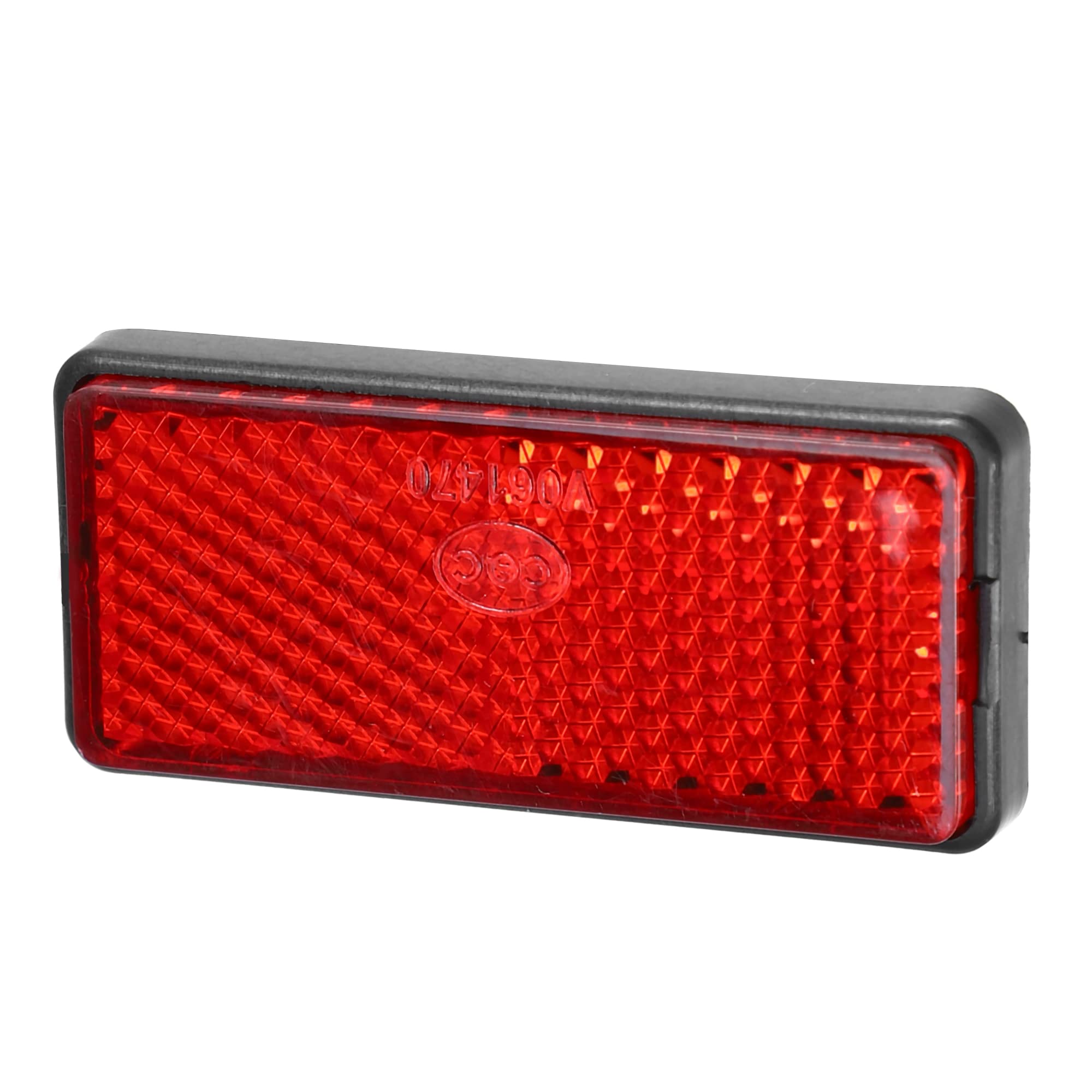 X Autohaux 8 Pcs Rectangular Stick-On Safety Spoke Reflective Self Adhesive Reflector For Gate Posts Cars Trailer Motorcycle Trucks Boat Bicycle Bike Red