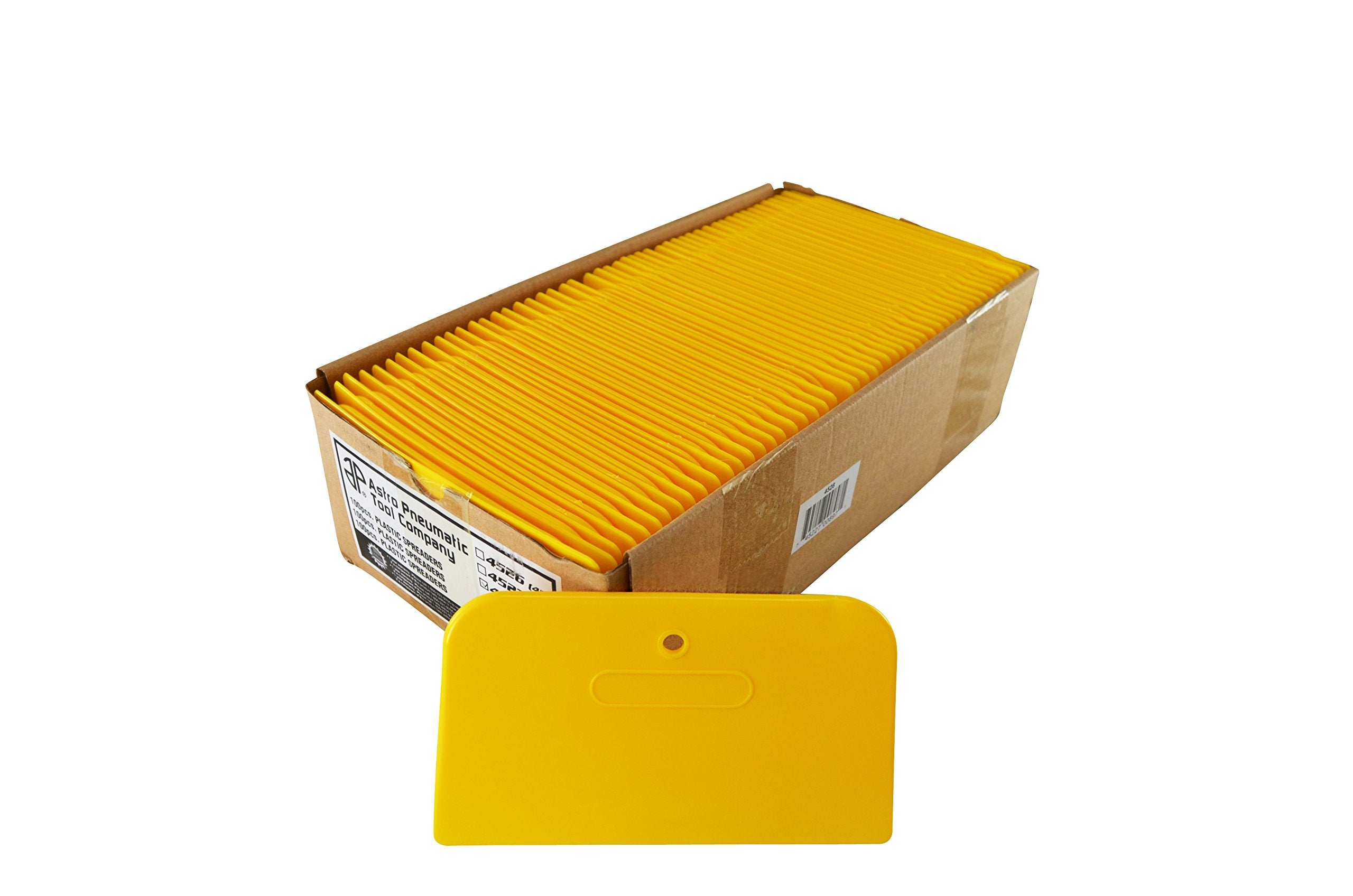 Astro 4528 Yellow 6'' Plastic Spreader, Box Of 100
