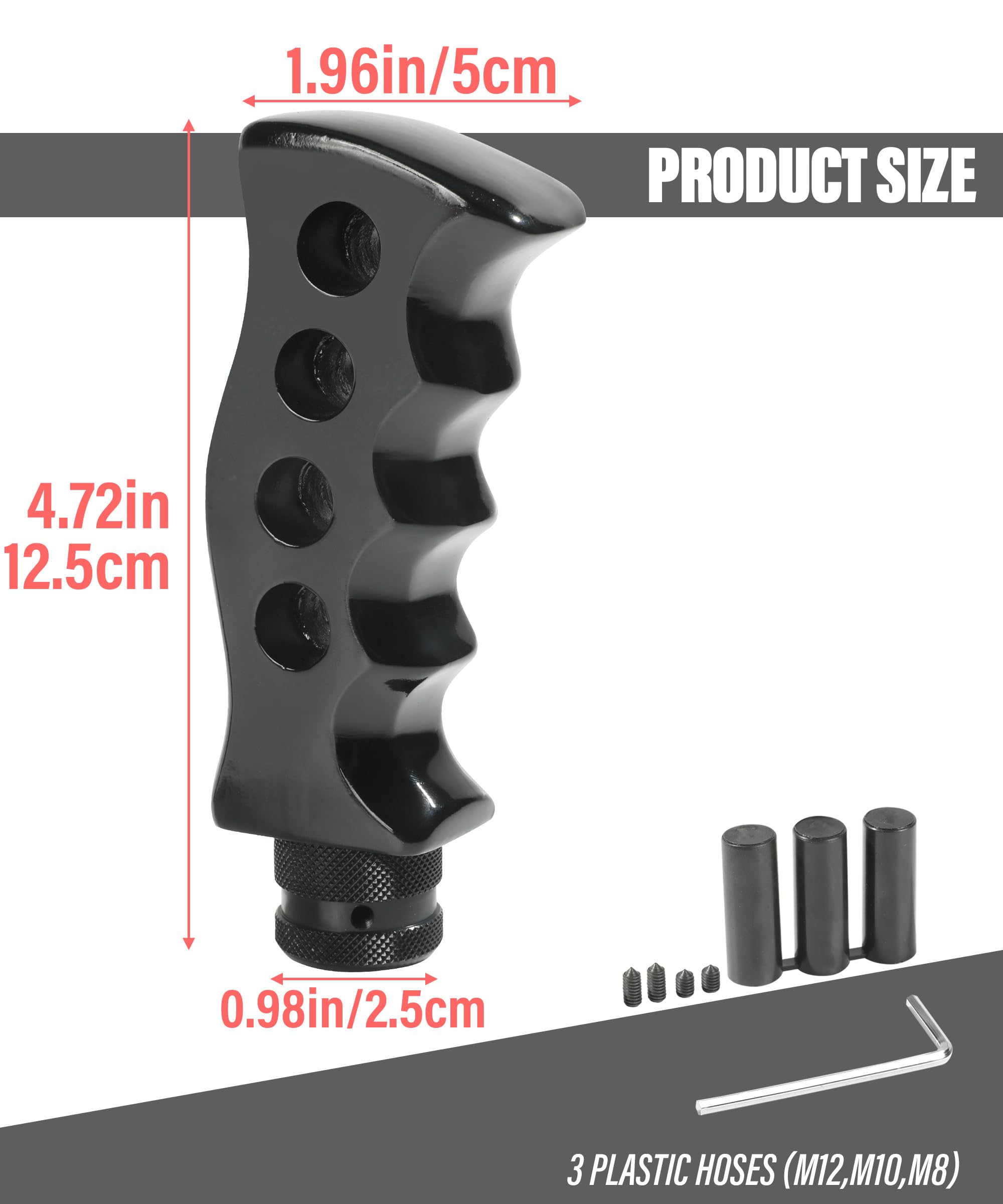 Zlirfy Shift Knob,Automatic Shift Knob,Car Gear Shift Knob,Car Accessories,Car Grip Knife Handle Gear with Screws and Spanner,Ge
