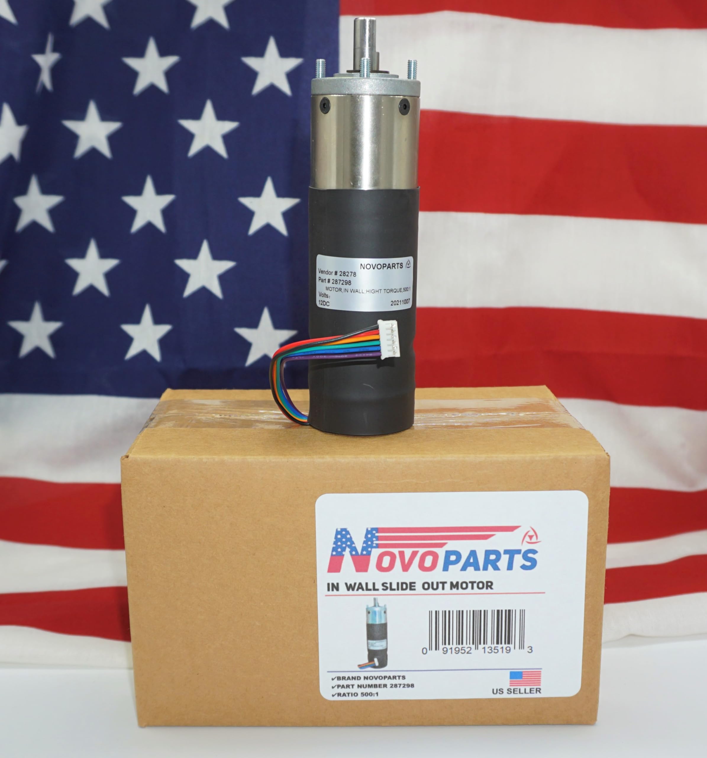 NOVOPARTS Wall Slide Out Motor 500:1 High Torque Model 287298