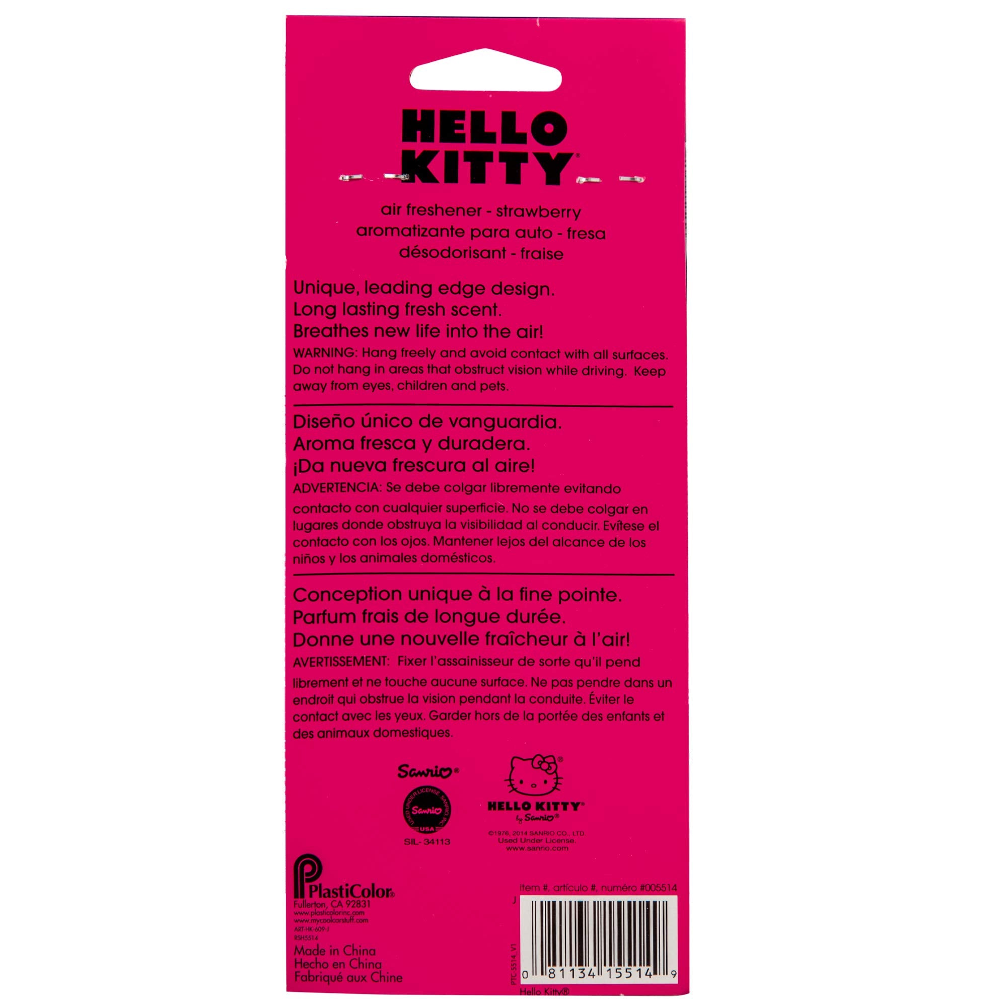 Hello Kitty Air Freshener - Strawberry Scent - 2 Pack