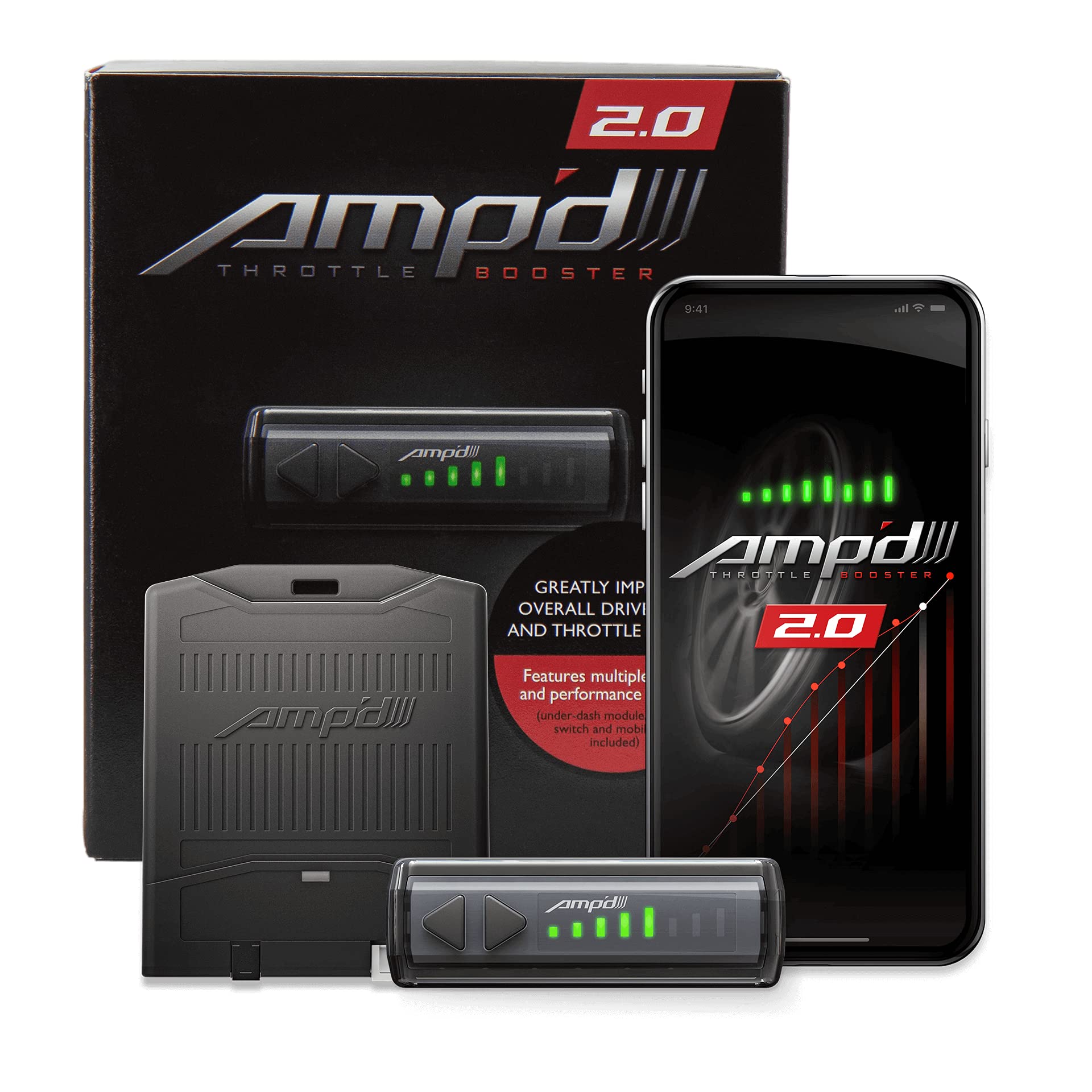 Amp'D 48862-2 Throttle Booster 2.0 With Bluetooth Switch