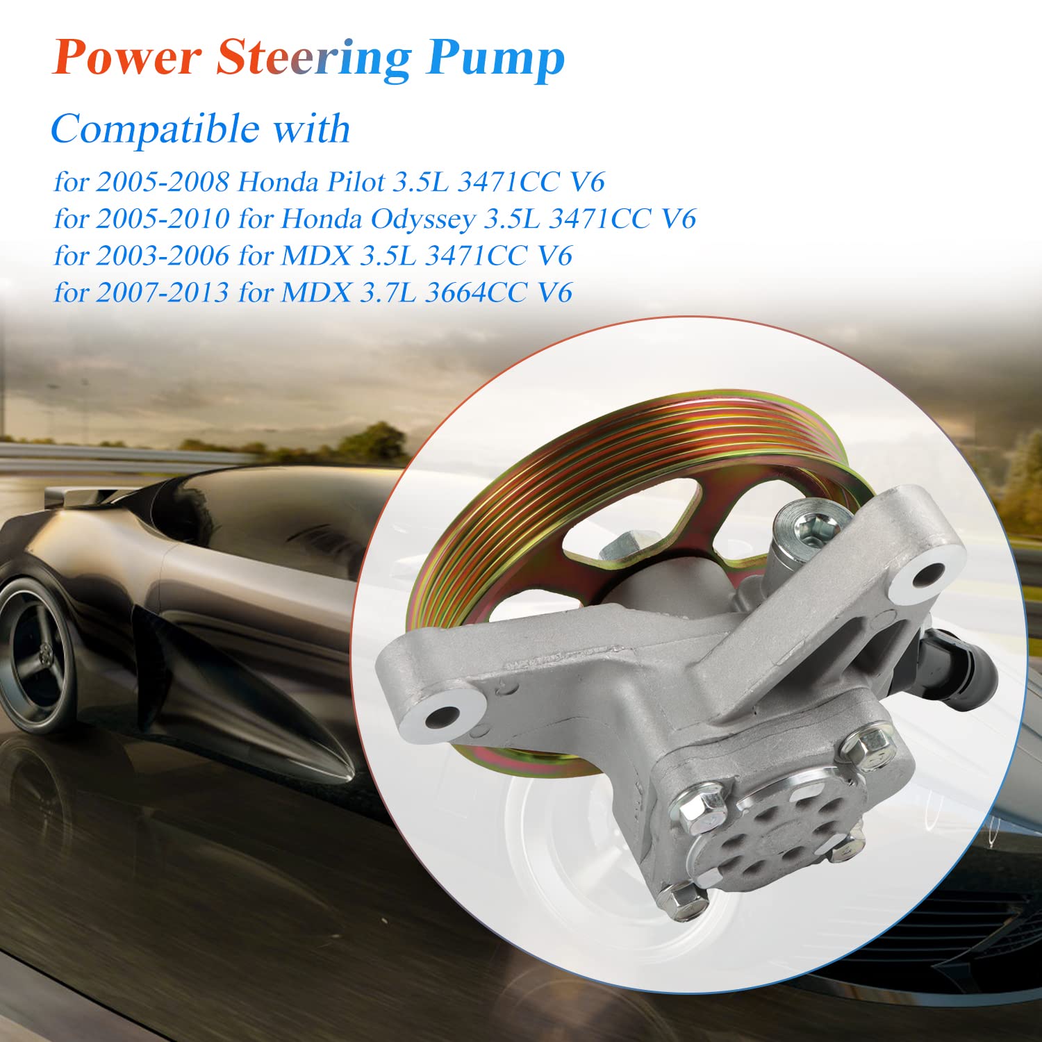 Daysyore Power Steering Pump 21-5993 Fits For 1998-2002 Accord Ex/Lx Coupe 2-Door/Sedan 4-Door 2002 Accord Se Coupe 2-Door/Sedan