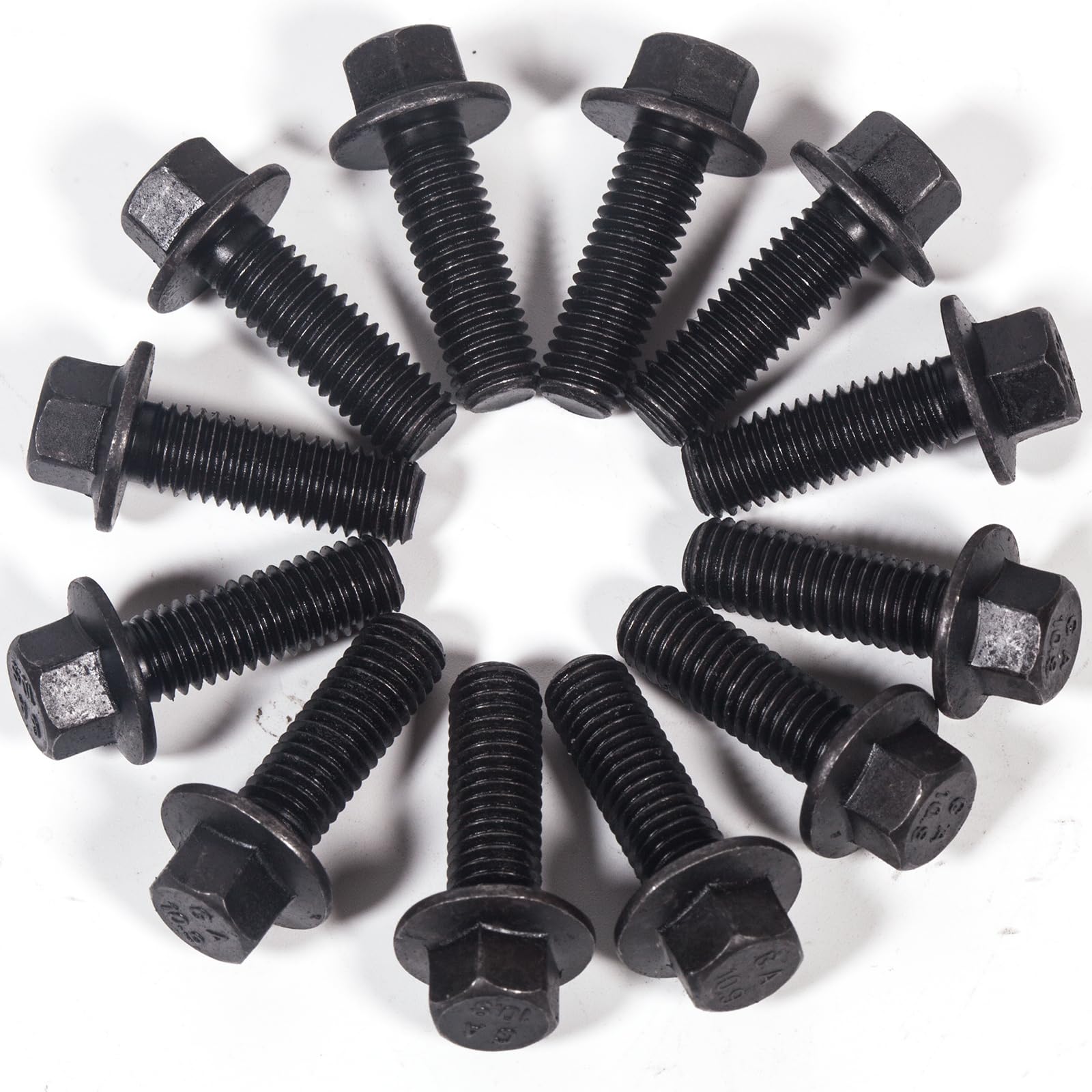 551696 Exhaust Manifold Bolts,Manifold Header Bolts for GM LS1 LS3 LS2 LSX LT series engines 12 PCS for GM 12617944 Exhaust Mani