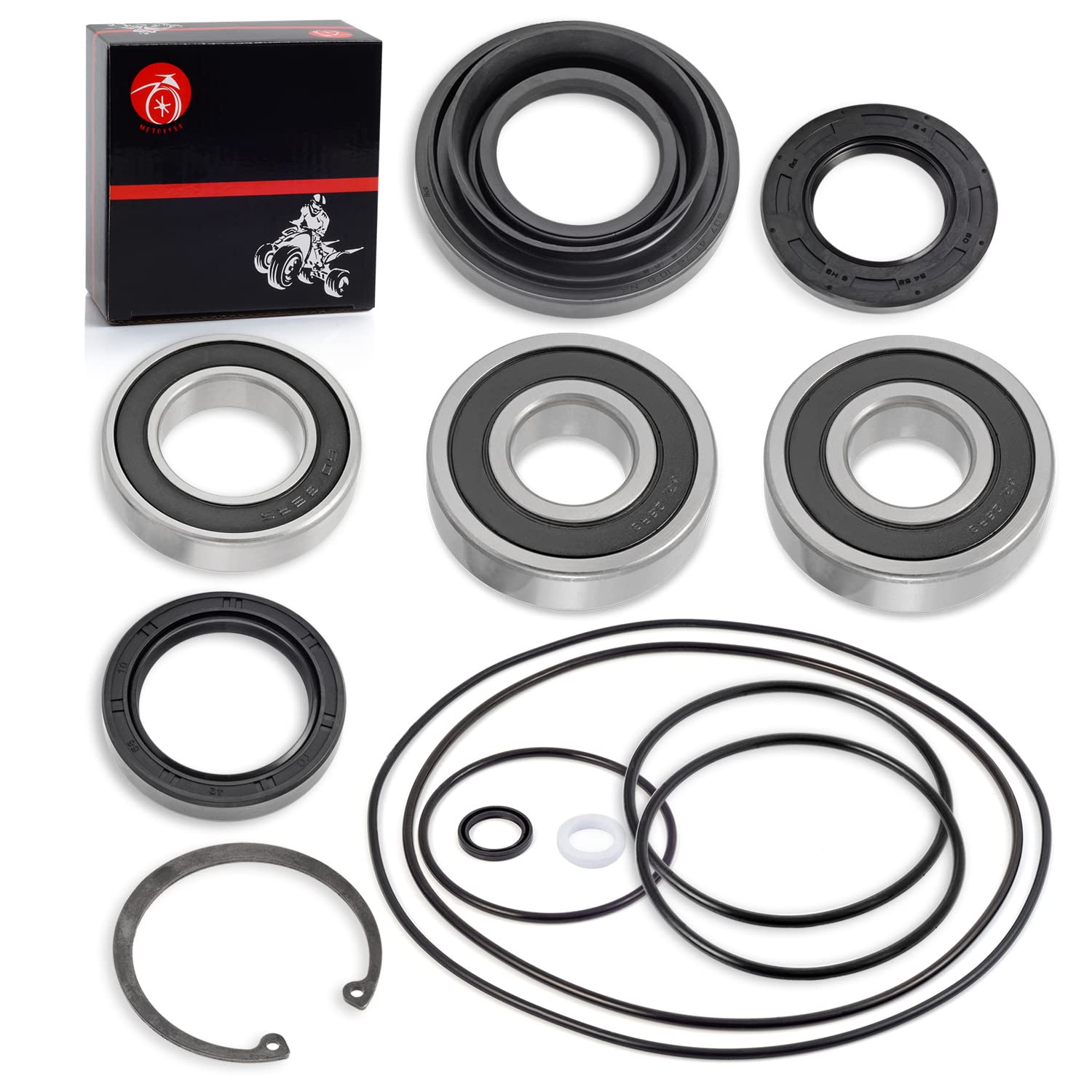 MOTO1988 Rear Axle Wheel Seal O-Ring Kit for Honda Rancher 350 & Foreman 400/450/500, Rubber, Model 91253-HM7-003