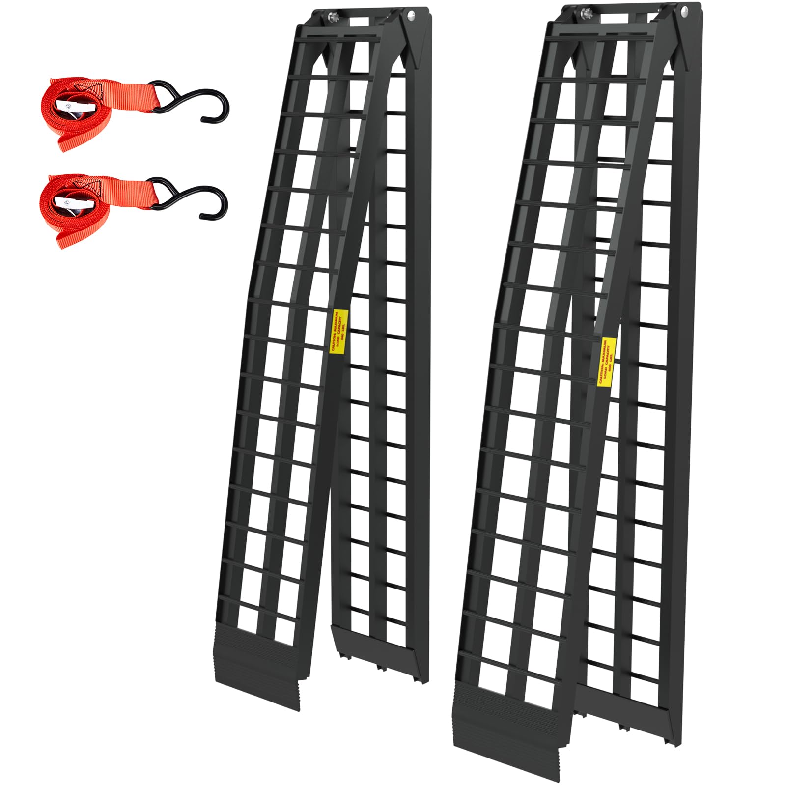 Tuffiom 10Ft Aluminum Truck Ramps 1200Lbs Capacity,2Pcs Folding Loading Atv Ramps For Pickup Trucks Bed, Trailer Ramp With Load