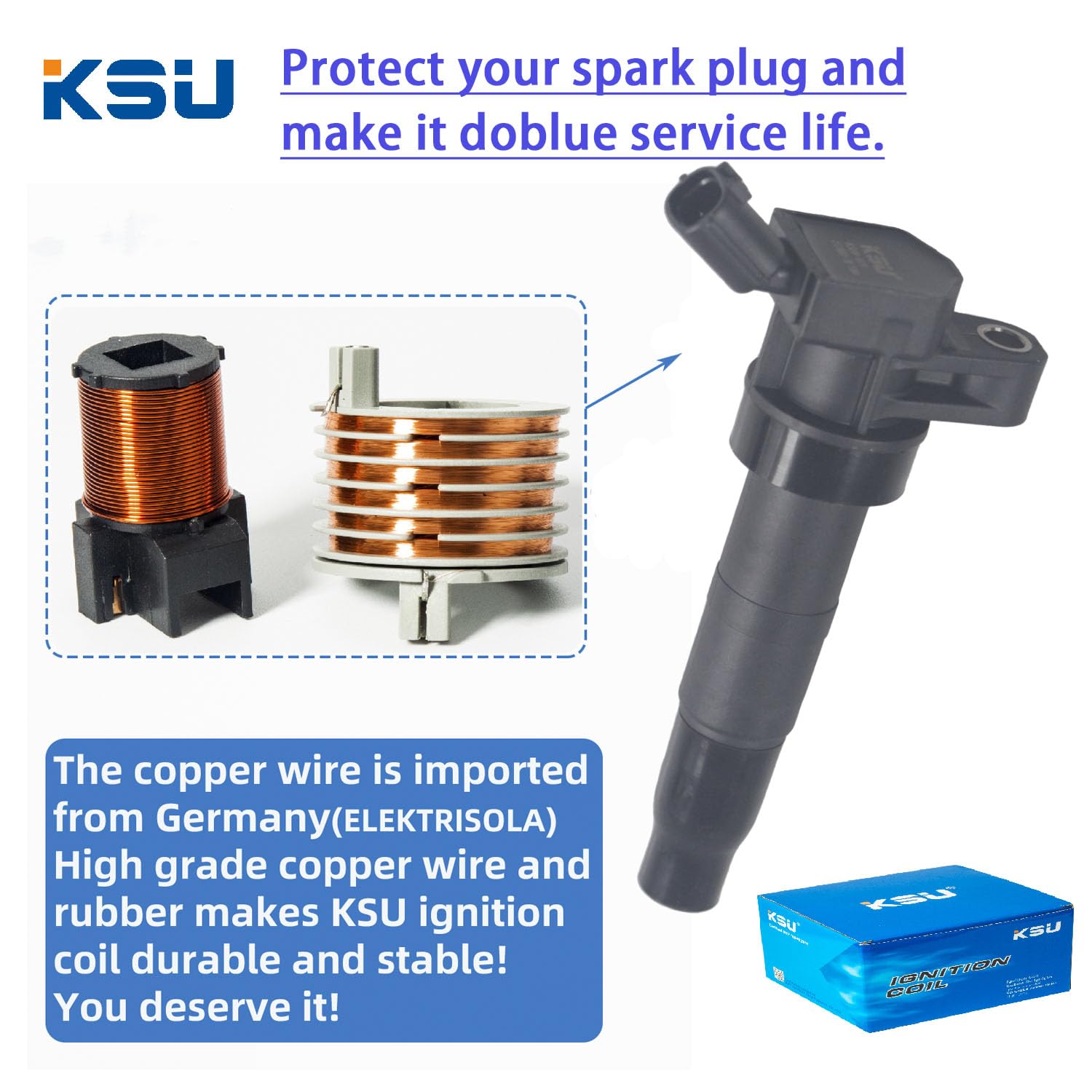 KSU Coil pack compatible with Hyundai Tucson 2.0L L4 2011 2012 2013