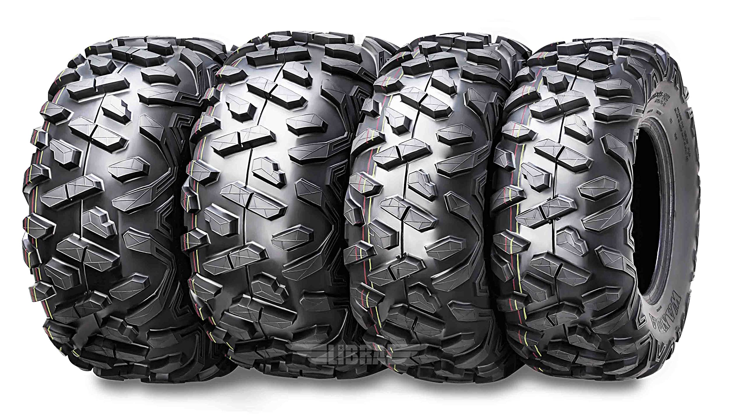 Wanda Set Of 4 Atv Tires At 26X9-12 Front & 26X11-12 Rear /6Pr P3501-10377/10378
