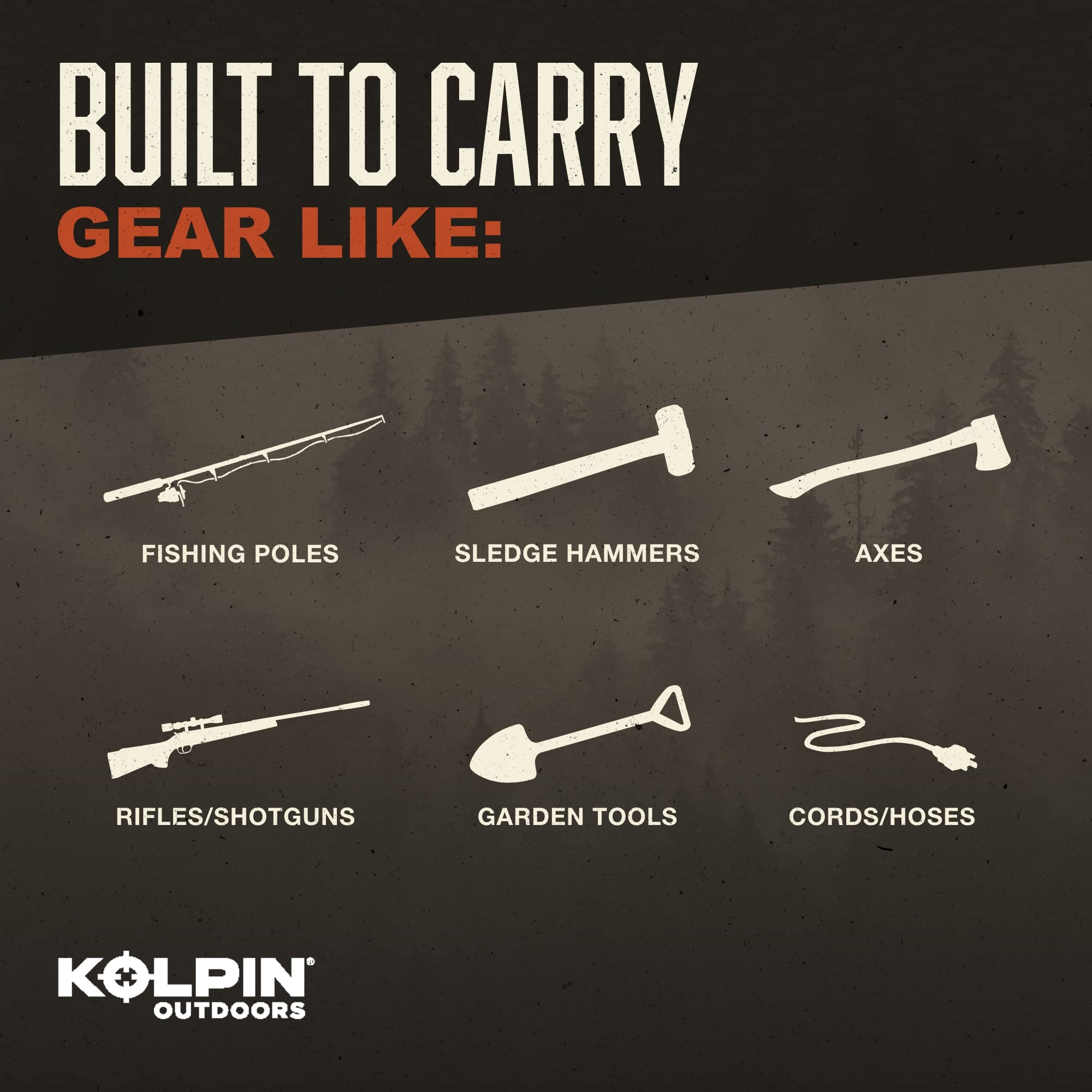 Kolpin Rhino Grip XLR Bar Mount - Durable Nylon, Black, Model 21556