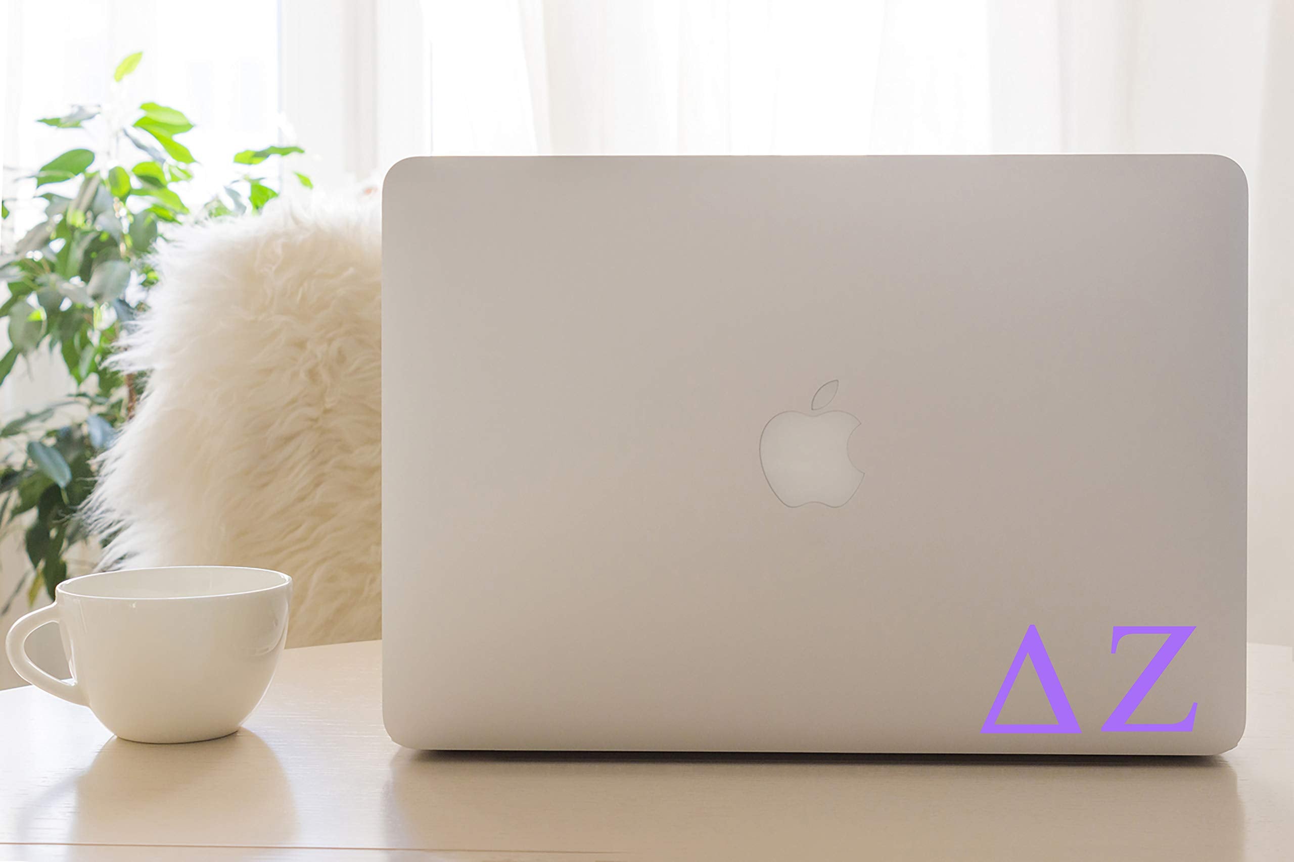 Pro-Graphx Delta Zeta Greek Sorority Sticker Decal, 2.5 Inches Tall, Lilac
