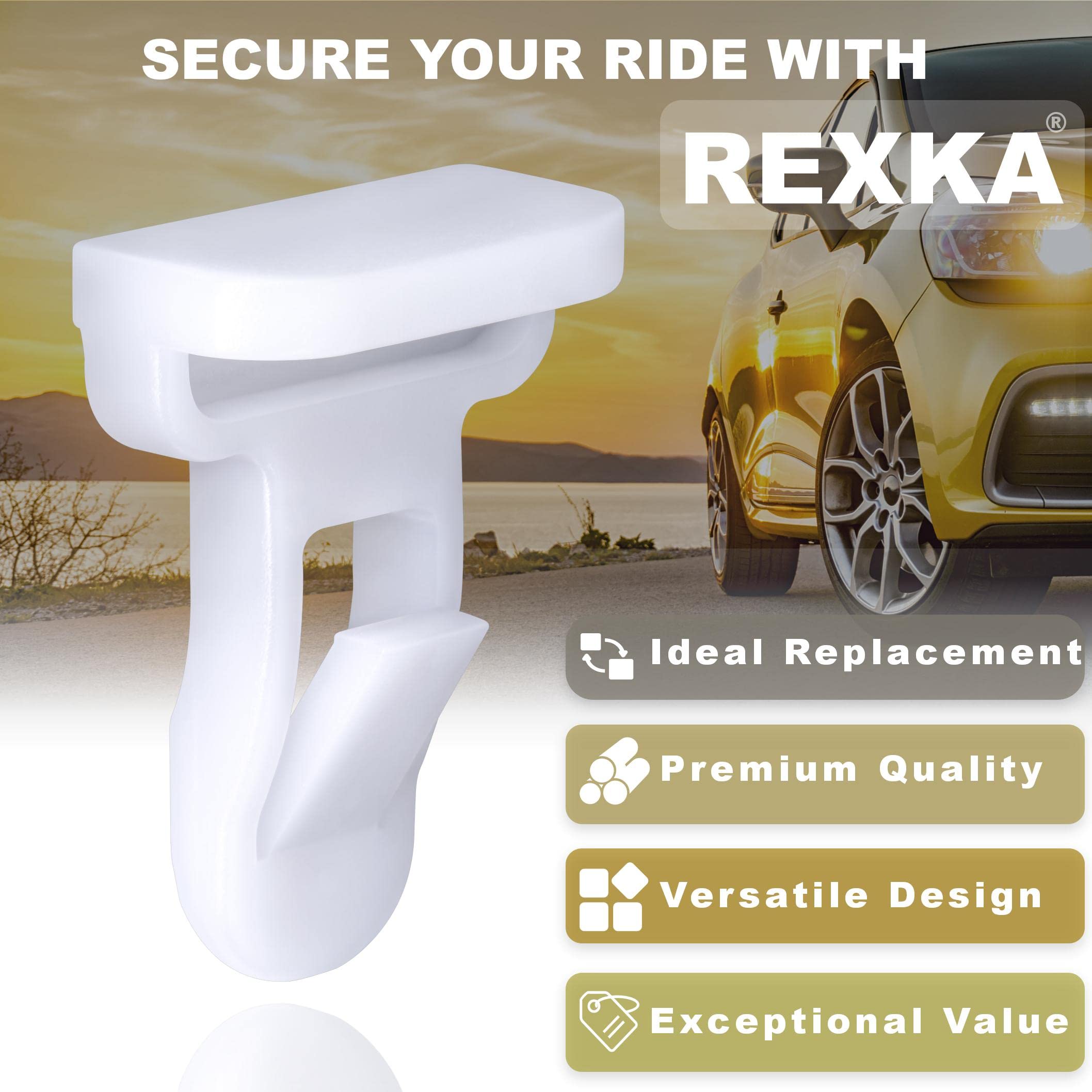 Rexka 25pcs Front & Rear Spoiler Moulding Clip Compatible with Toyota Lexus 75392-35220 4Runner, Camry, Corolla, FJ Cruiser, Hig