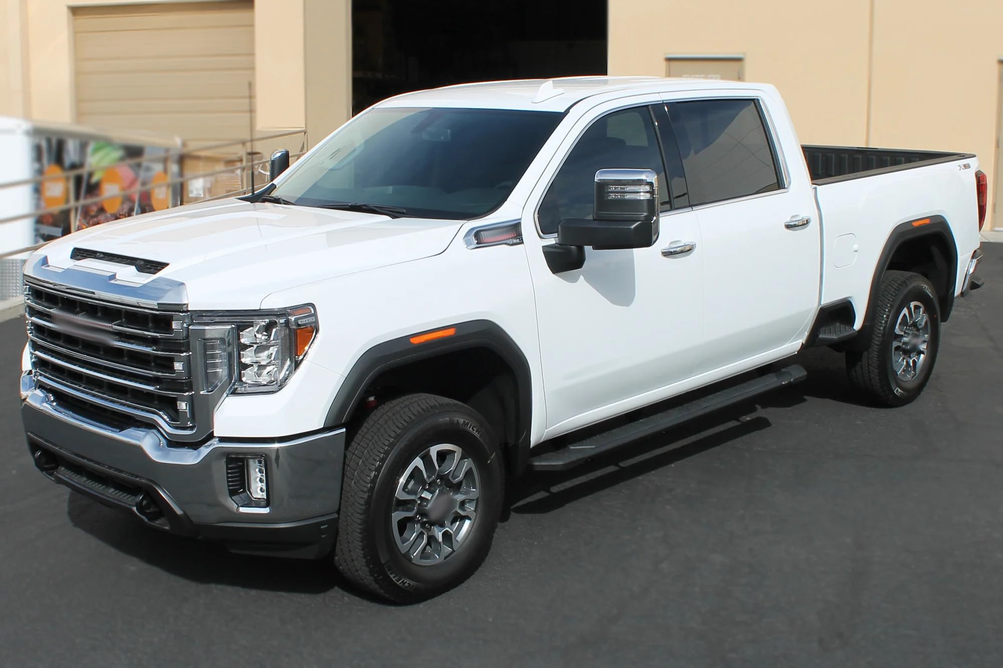 Raptor Series Running Boards Steps 5In Treadsteps Black Aluminum For Crew Cab 2019-2025 Silverado Sierra 1500 And 2020-2025 2500/3500 Hd