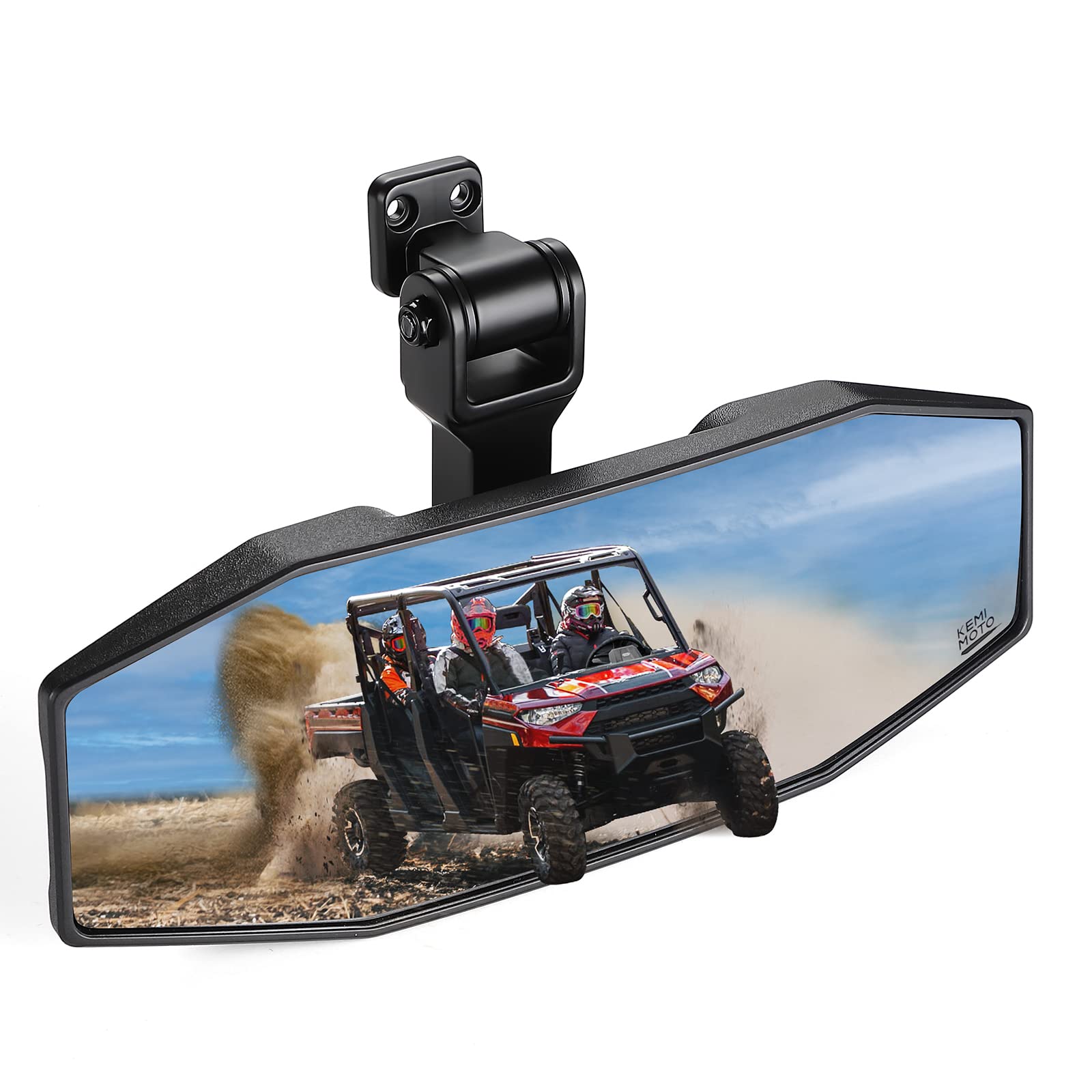 Kemimoto Rear View Mirror Tool-Free Adjustable Compatible With Polaris Ranger 1000 Xp 900 500 570 / Crew Rearview Mirrors Access