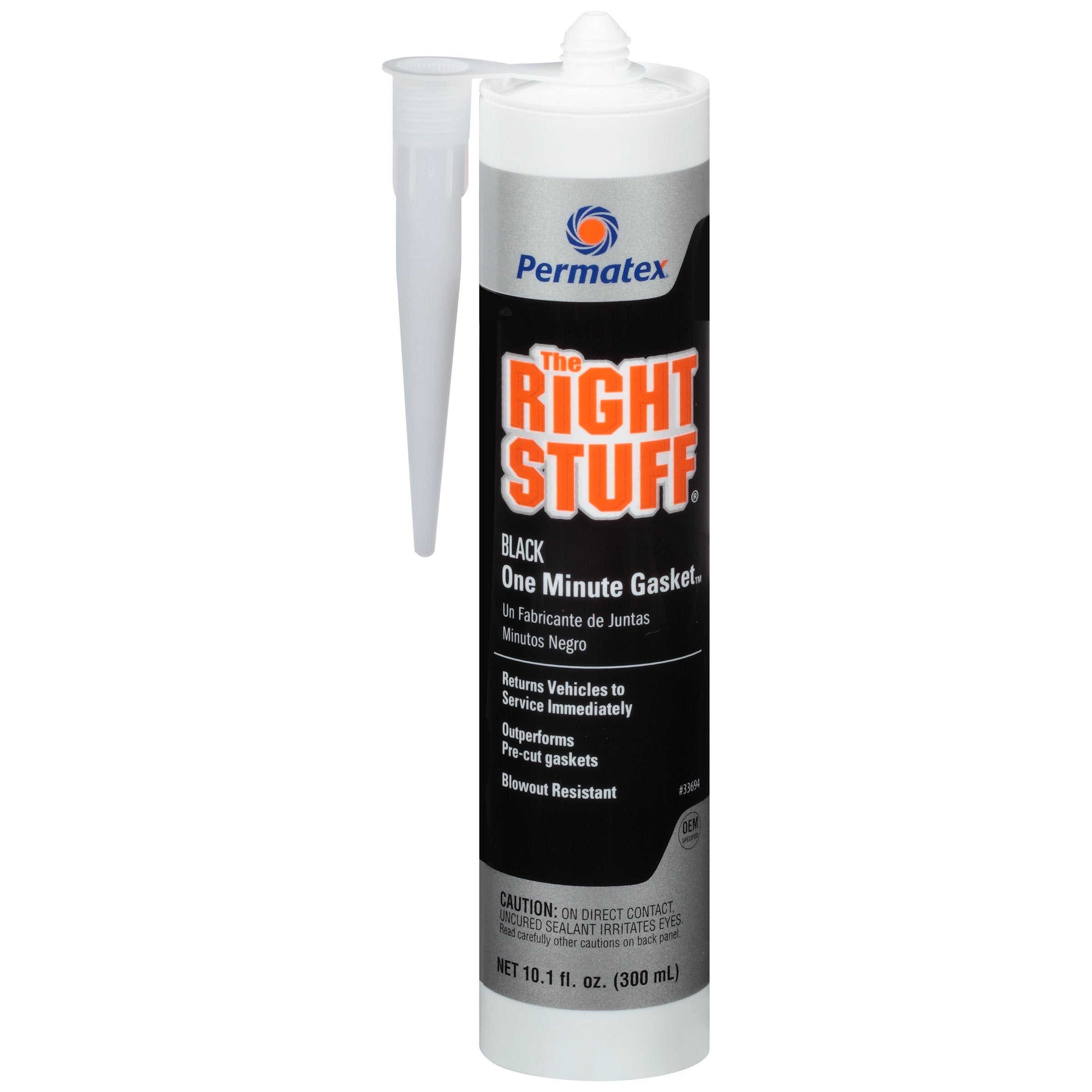 Permatex 33694 The Right Stuff 1 Minute Gasket Maker, Fastest Return To Service, Quick Setting, High Flexibility,10.1 Oz