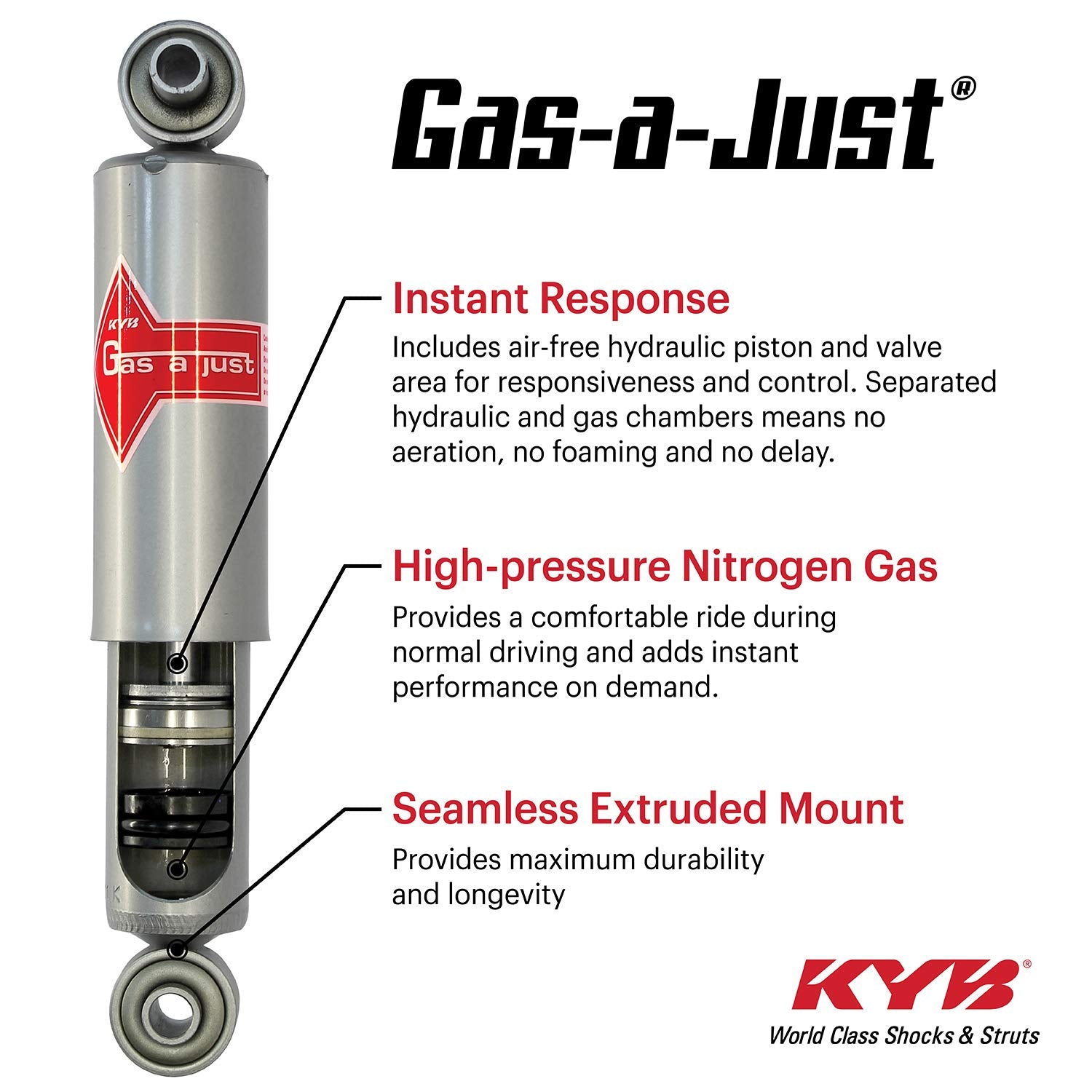 Kyb 553392 Gas-A-Just Gas Shock