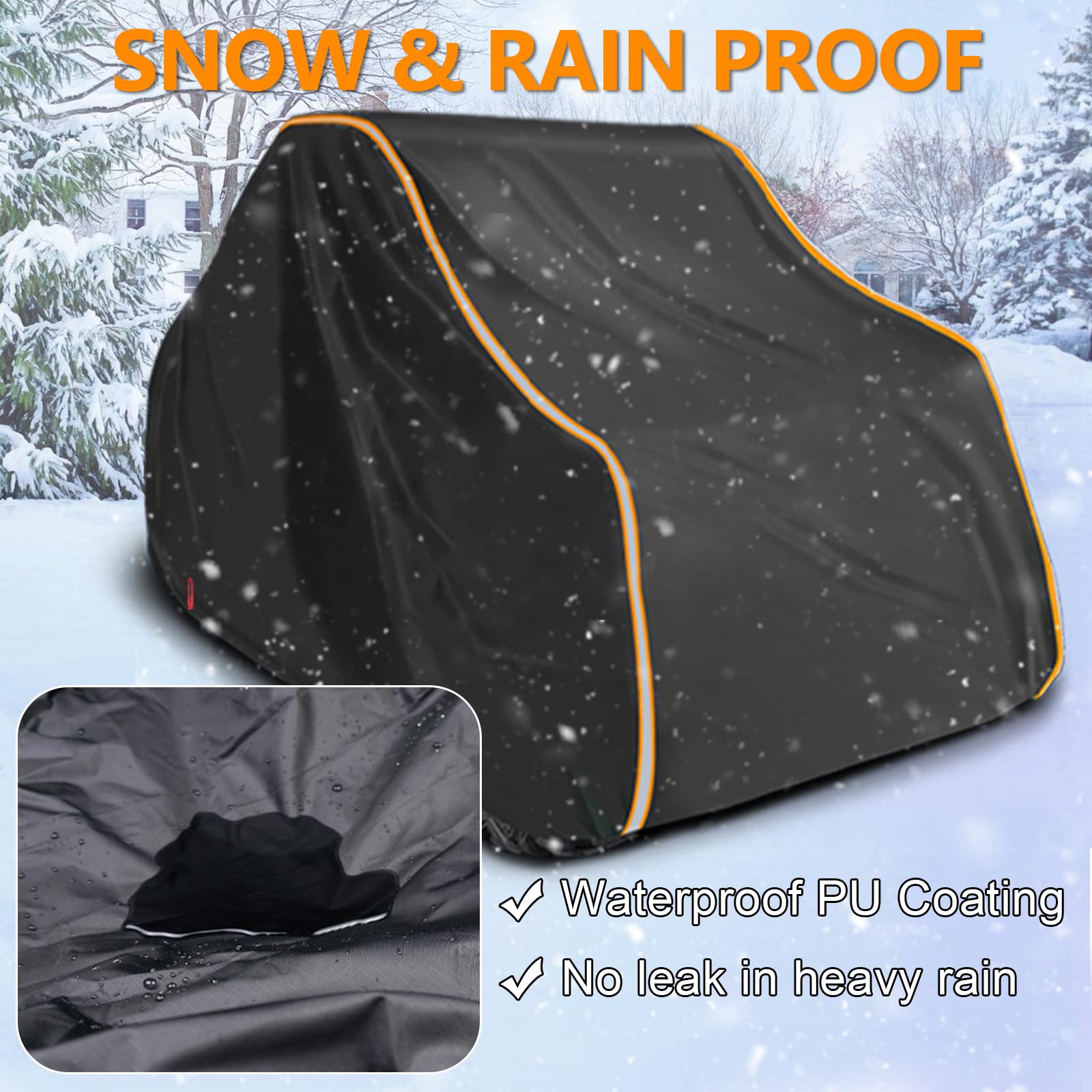 Rzr Utv Cover 2-3 Seater-Starknightmt Waterproof 420D Heavy Duty Outdoor Storage Cover Compatible With Polaris Rzr Ranger Comman