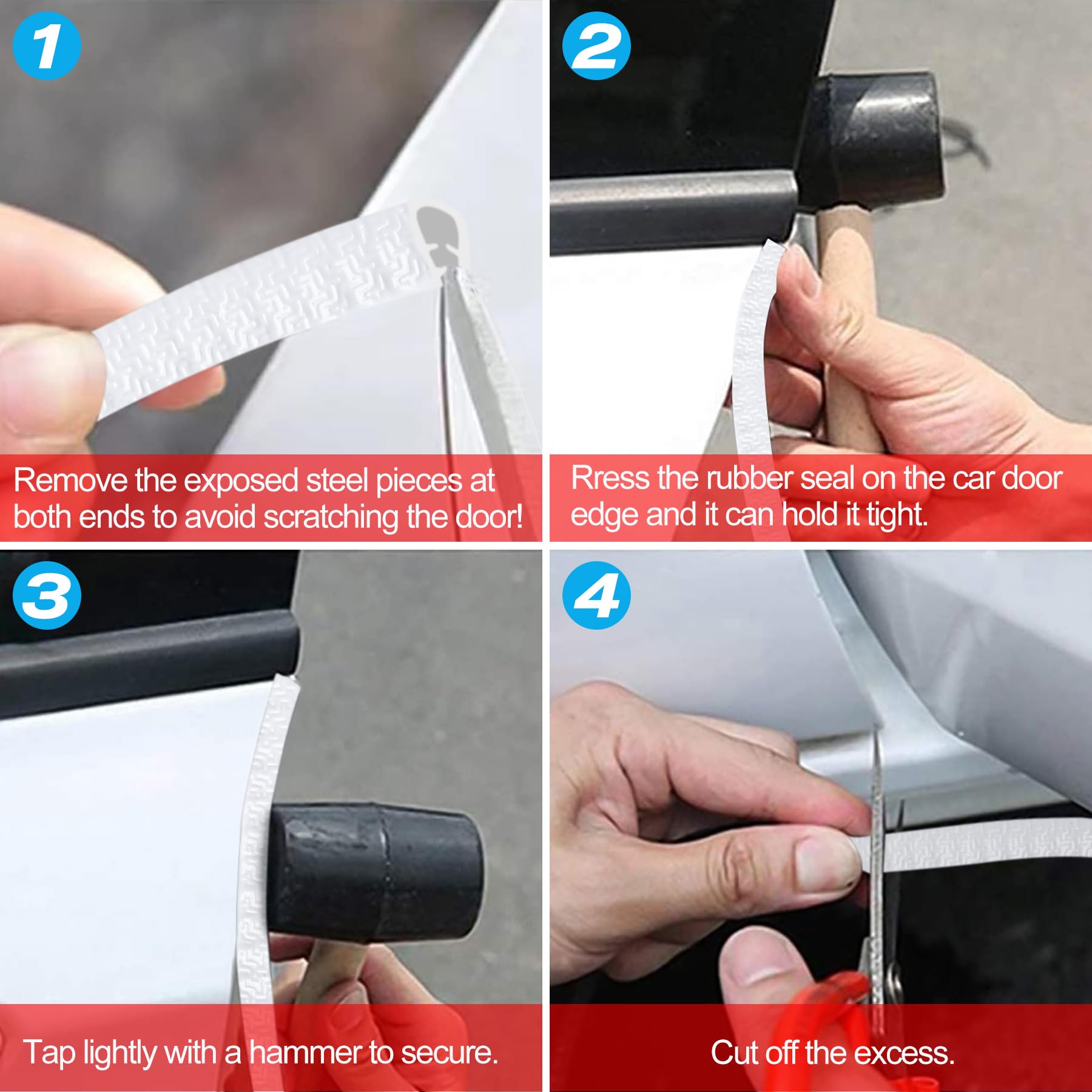 33Ft(10M) Long Car Door Edge Guards,U Shape Edge Trim Rubber Seal Protector Rubber Car Door Protector Car Protection Door Edge A