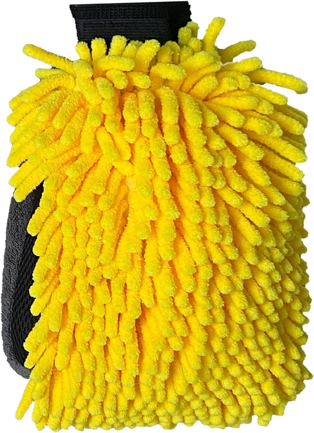 MAISON Car Wash Mitt 3 in 1 Microfiber for Clean Cars ScratchFree Waterproof Washing Glove Dry Mitt for Motorcycles Car Detaili
