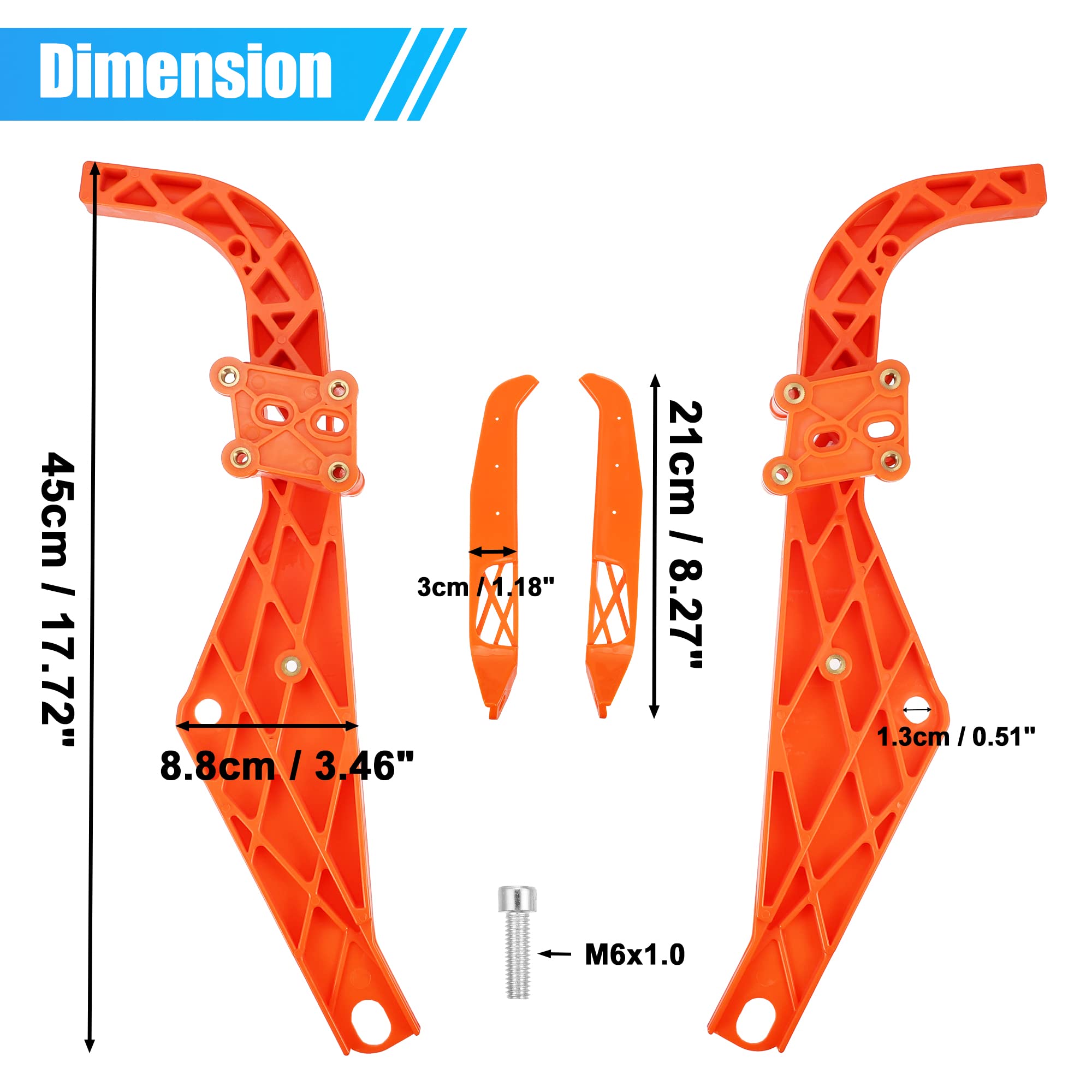 X Autohaux 1 Set Strong Arm Inner Fairing Batwing Support Speaker Brackets For Harley Touring Electra Flht Flhx 1996-2013 Orange
