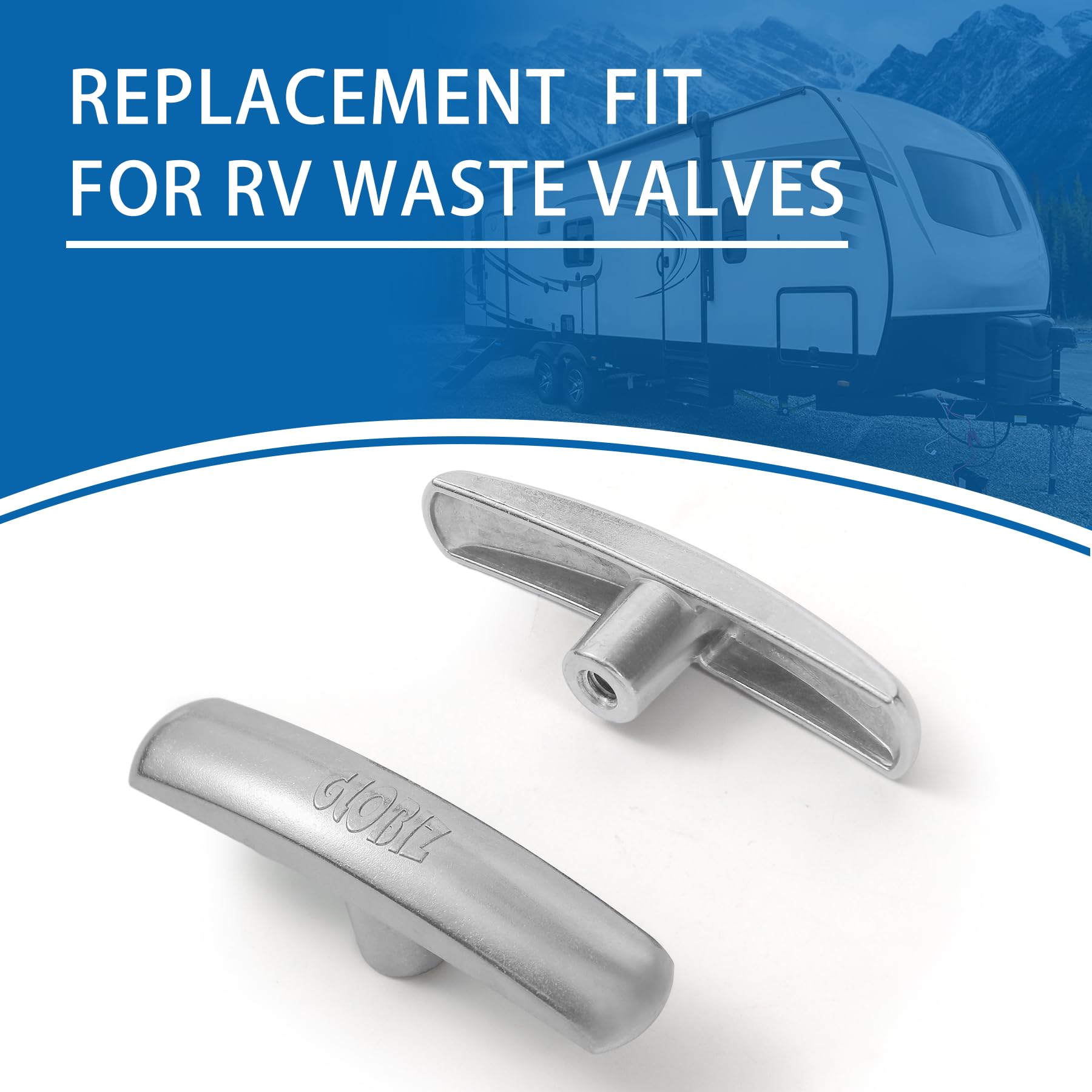 GLOBIZ RV Waste Water Valve Handles Replacement Fit for 1 1/2''