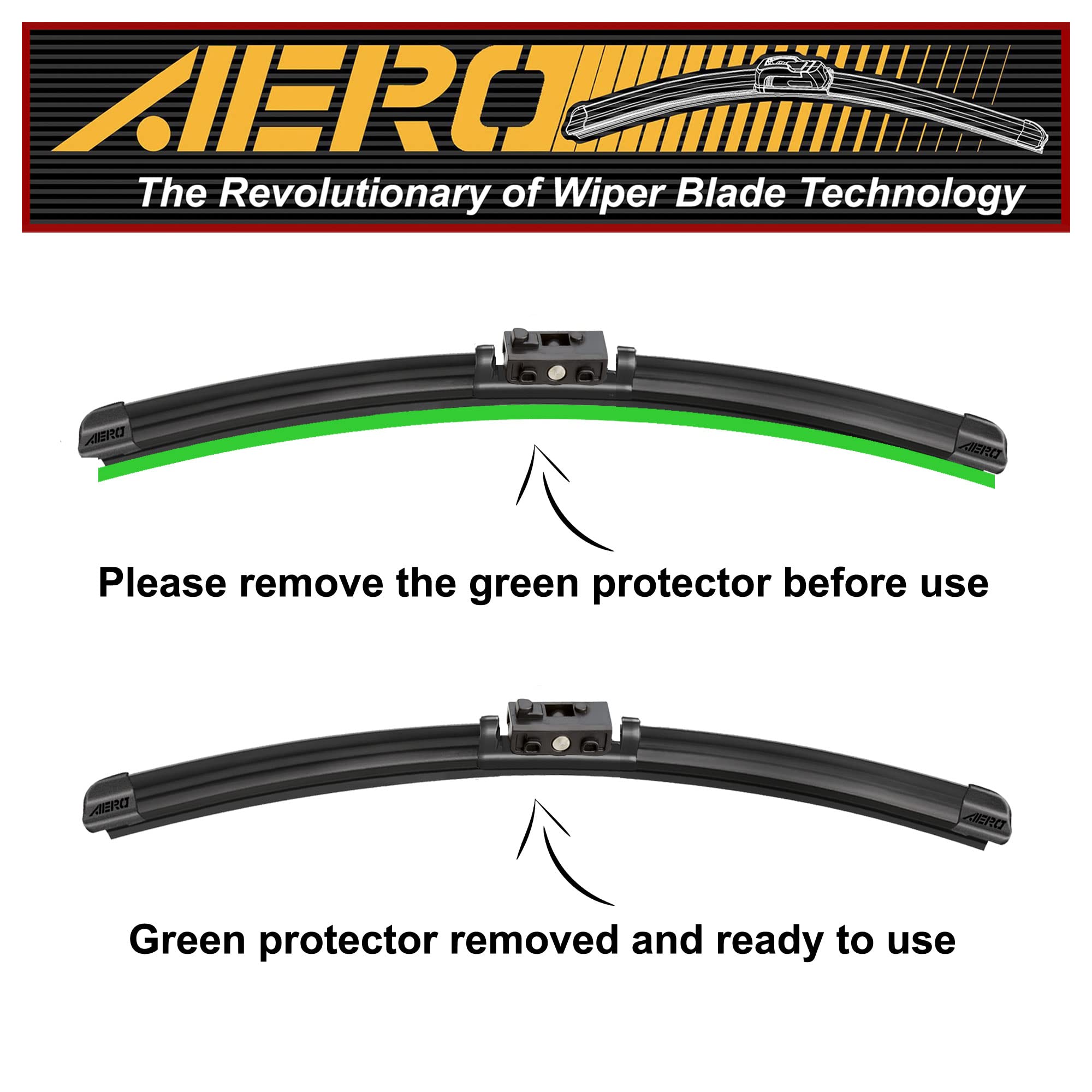 Aero Avenger 26''+19'' Premium All-Season Windshield Wiper Blades With Extra Rubber Refills Oem Replacement For Mercedes-Benz B2