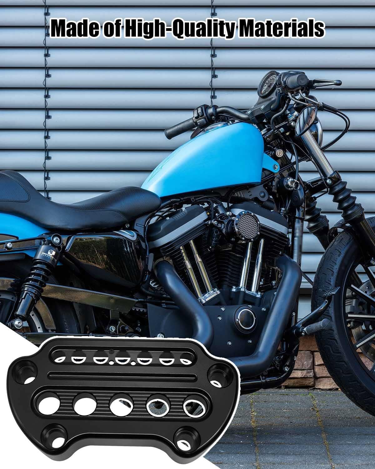 EMIHO Side Mount Instrument Bracket for Harley Davidson Sportster XL 1993-2020, Aluminum Alloy, Black, Speedometer Relocation Cover