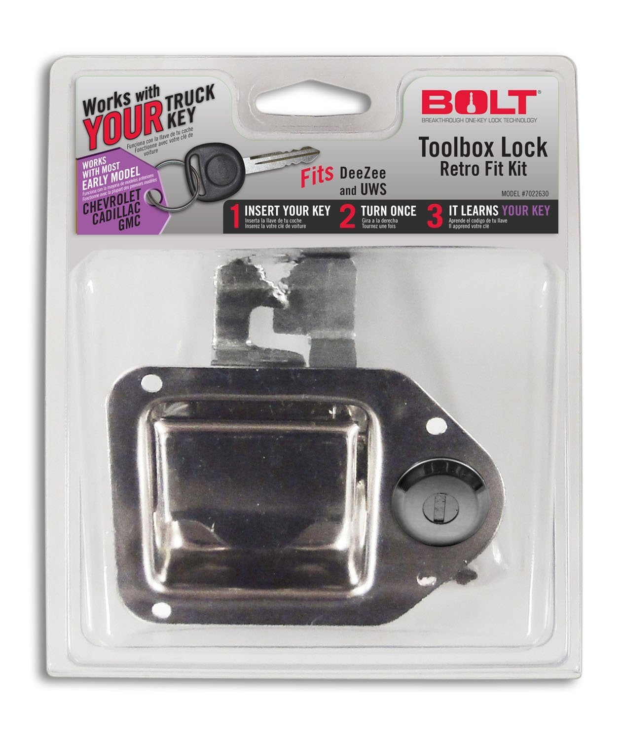 Bolt 7022696 Toolbox Latch Retrofit Kit For Early Model Chevrolet And Gmc Keys