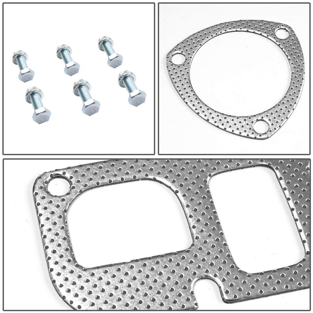 Aluminum Exhaust Manifold Header Gasket Set Compatible With 06-19 Dodge Ram Truck 5.7L V8
