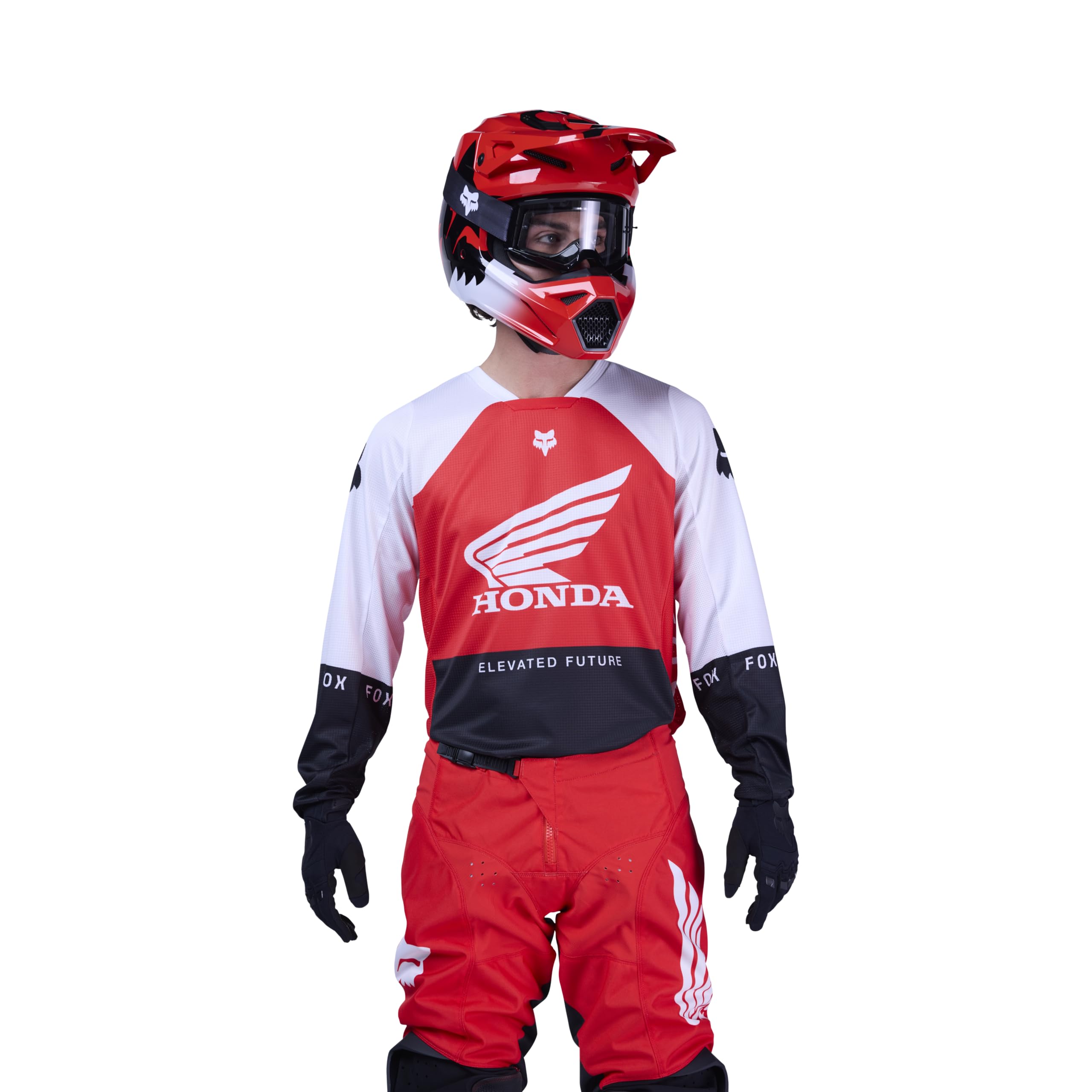 Fox Racing Mens 180 Honda Motocross Dirt Bike Jersey, Fluorescent Red, Large