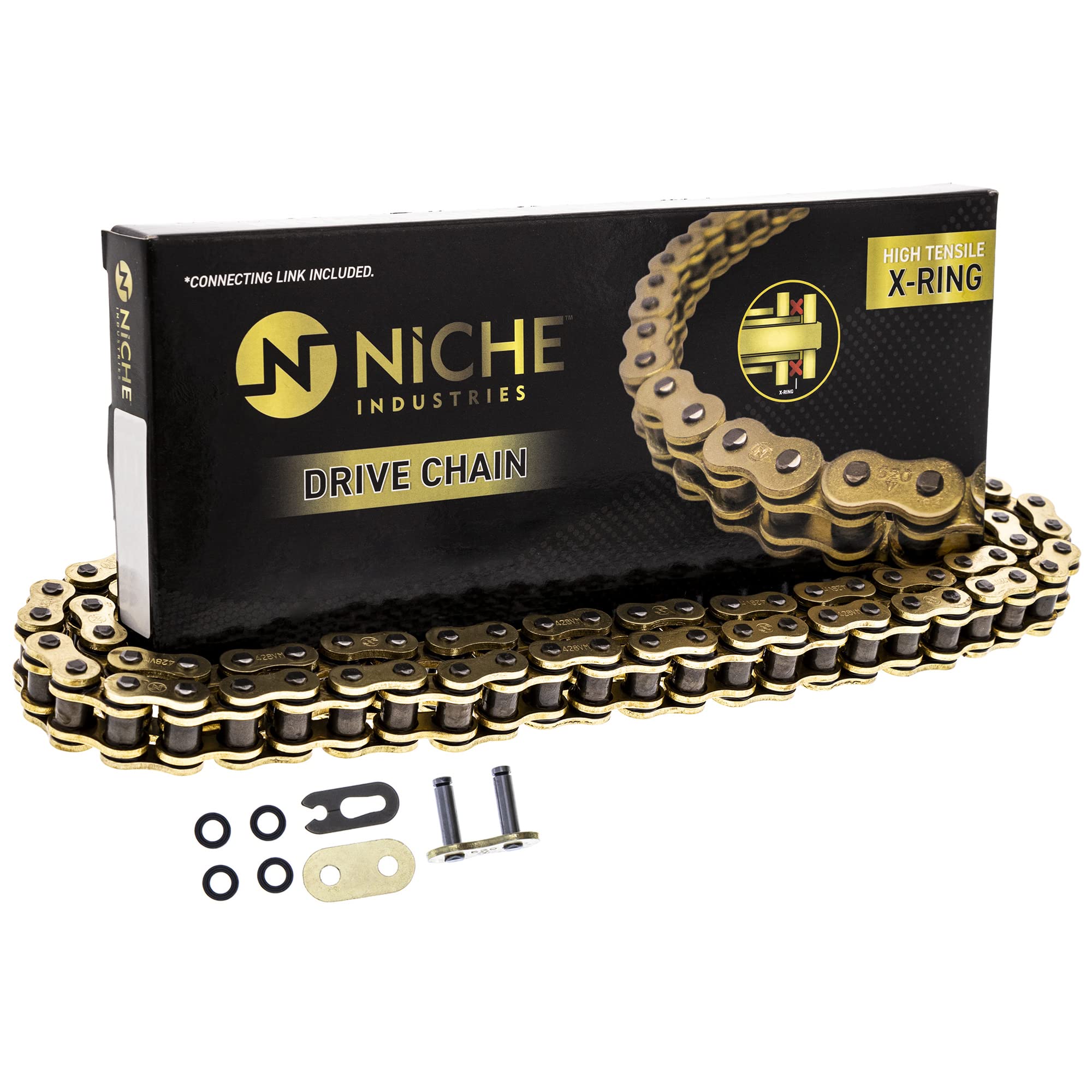 Niche Gold 428 X-Ring Chain 140 Links With Connecting Master Link
