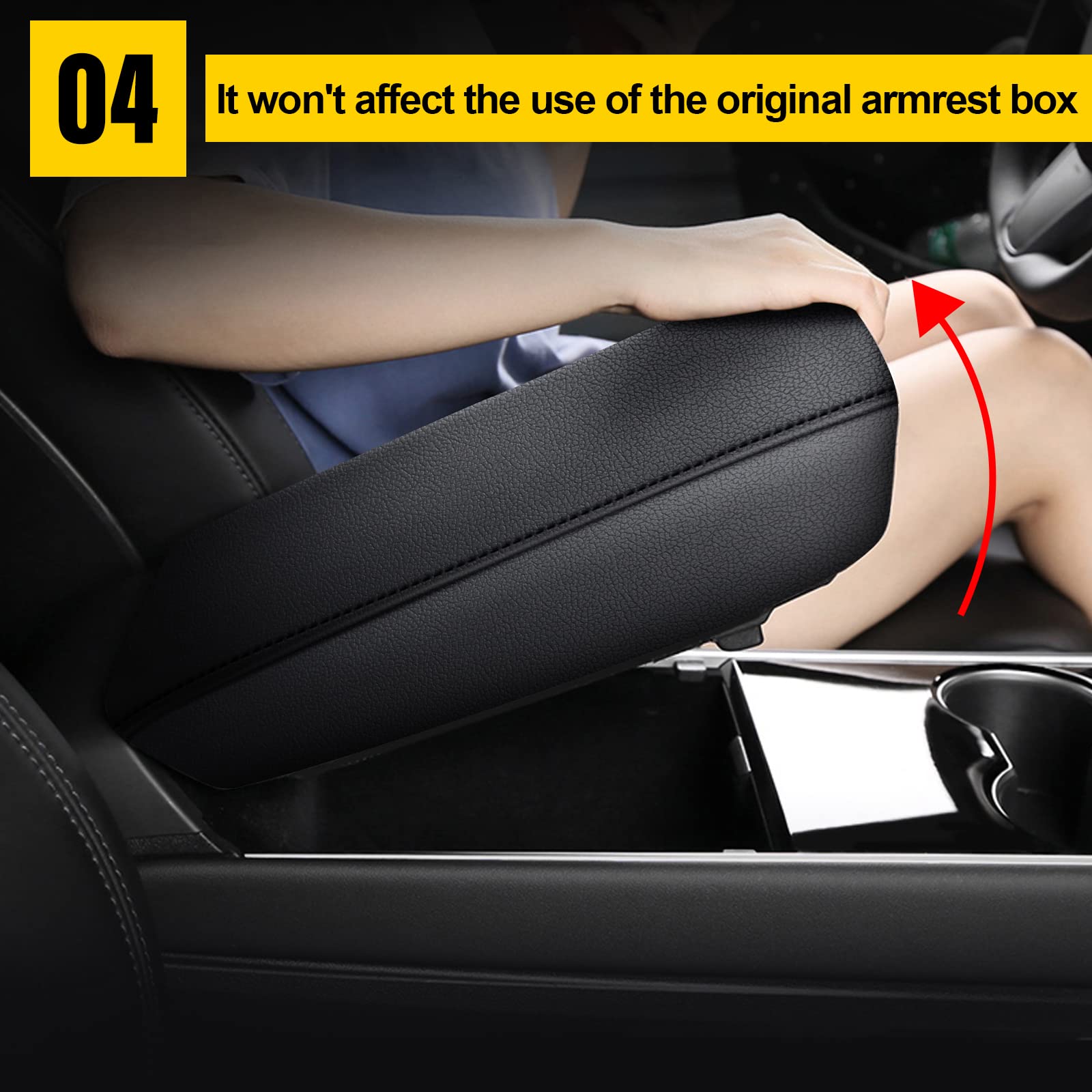 Aomsazto Armrest Console Console Covers For Ford Explorer 2011-2019 Black