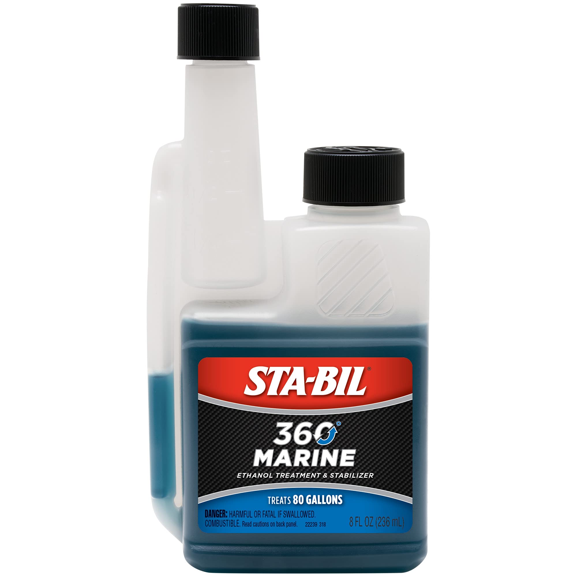 STABIL 360 Marine Ethanol Treatment & Fuel Stabilizer  Full Fuel System Cleaner  Fuel Injector Cleaner  Removes Water Prote