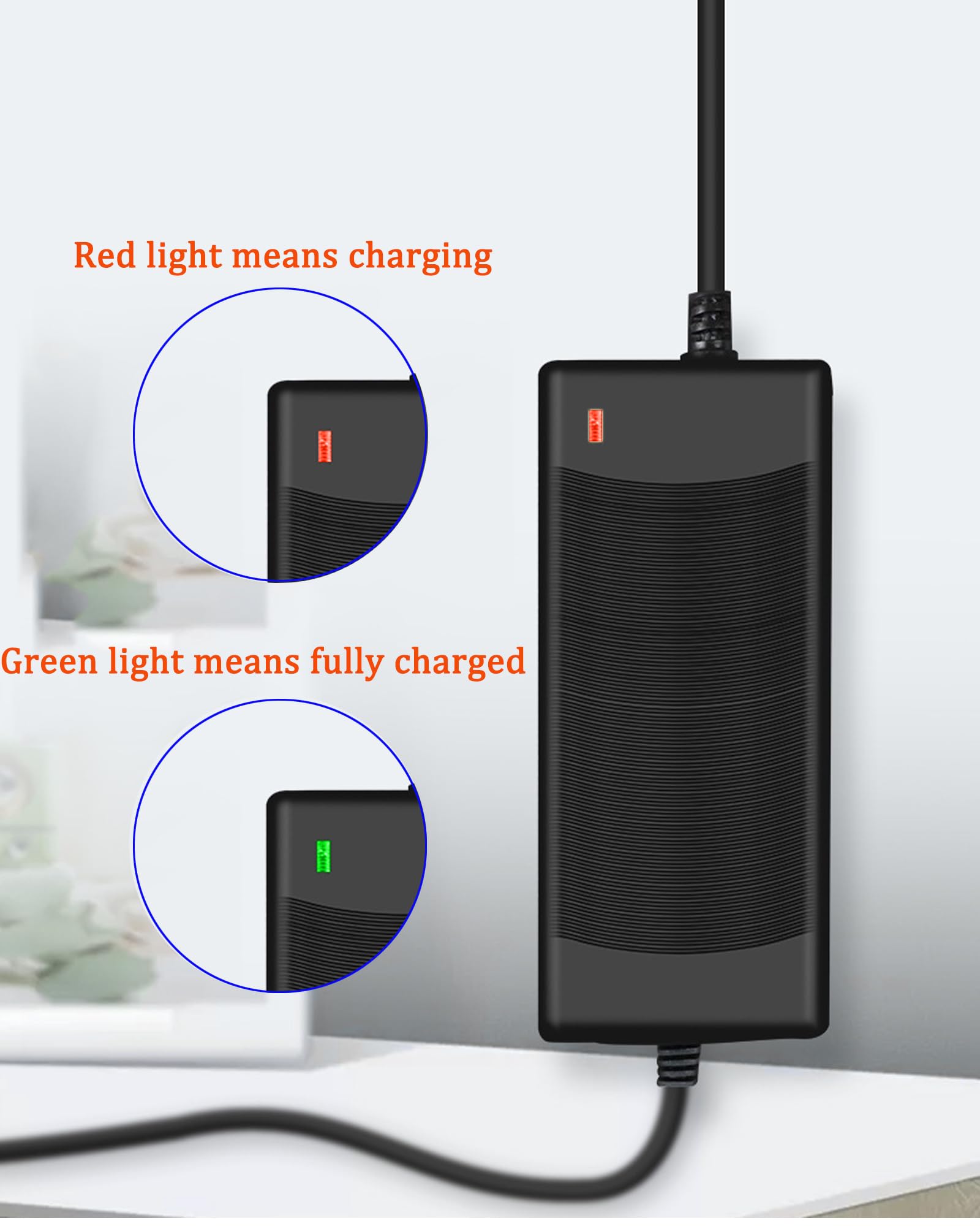 Suptopone 29.4V 2A Fast Battery Charger - Universal Replacement for 25.2V Li-Batteries, 3 Plugs, Black