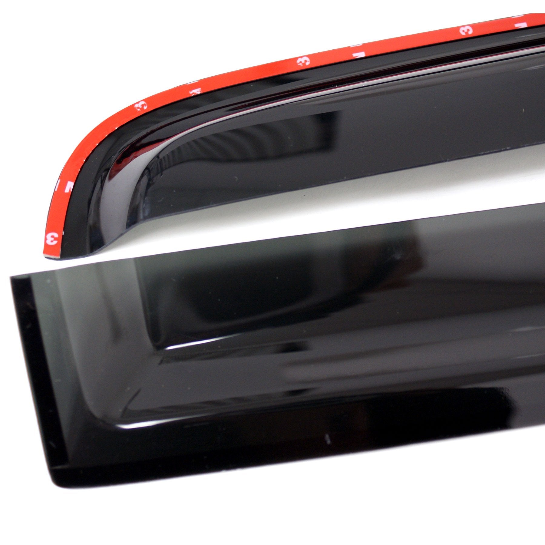 TuningPros WV-112i In-Channel Window Visor Deflector Rain Guard Dark Smoke 2-pc Set