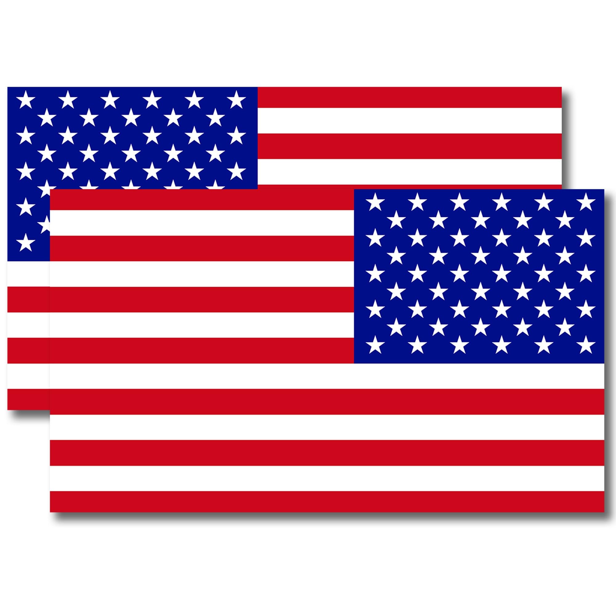 Magnet Me Up American Flag And Reversed American Flag Automotive Magnets, 7X12 Inches, Opposing 2 Pack, Heavy Duty Magnetic Viny