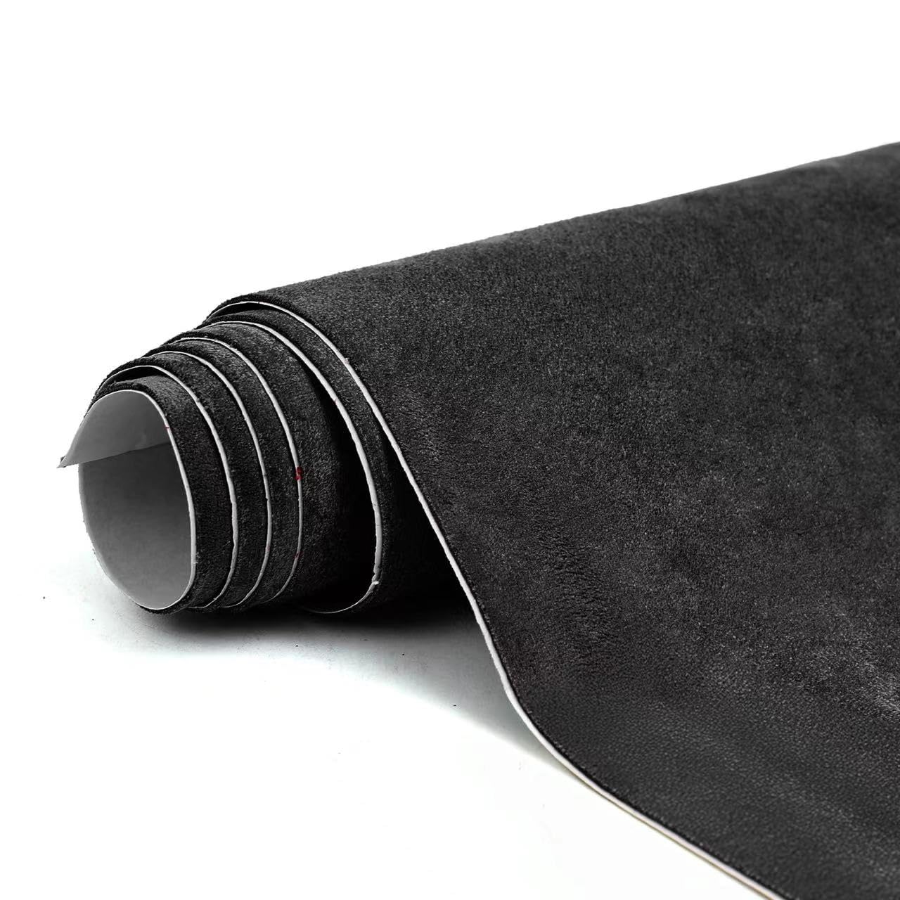 RadiantDecor Premium Dark Brown Suede Fabric Wrap, 17x70 inch Suede Wrap for Car Interior - Self-Adhesive Microfiber and Synthet