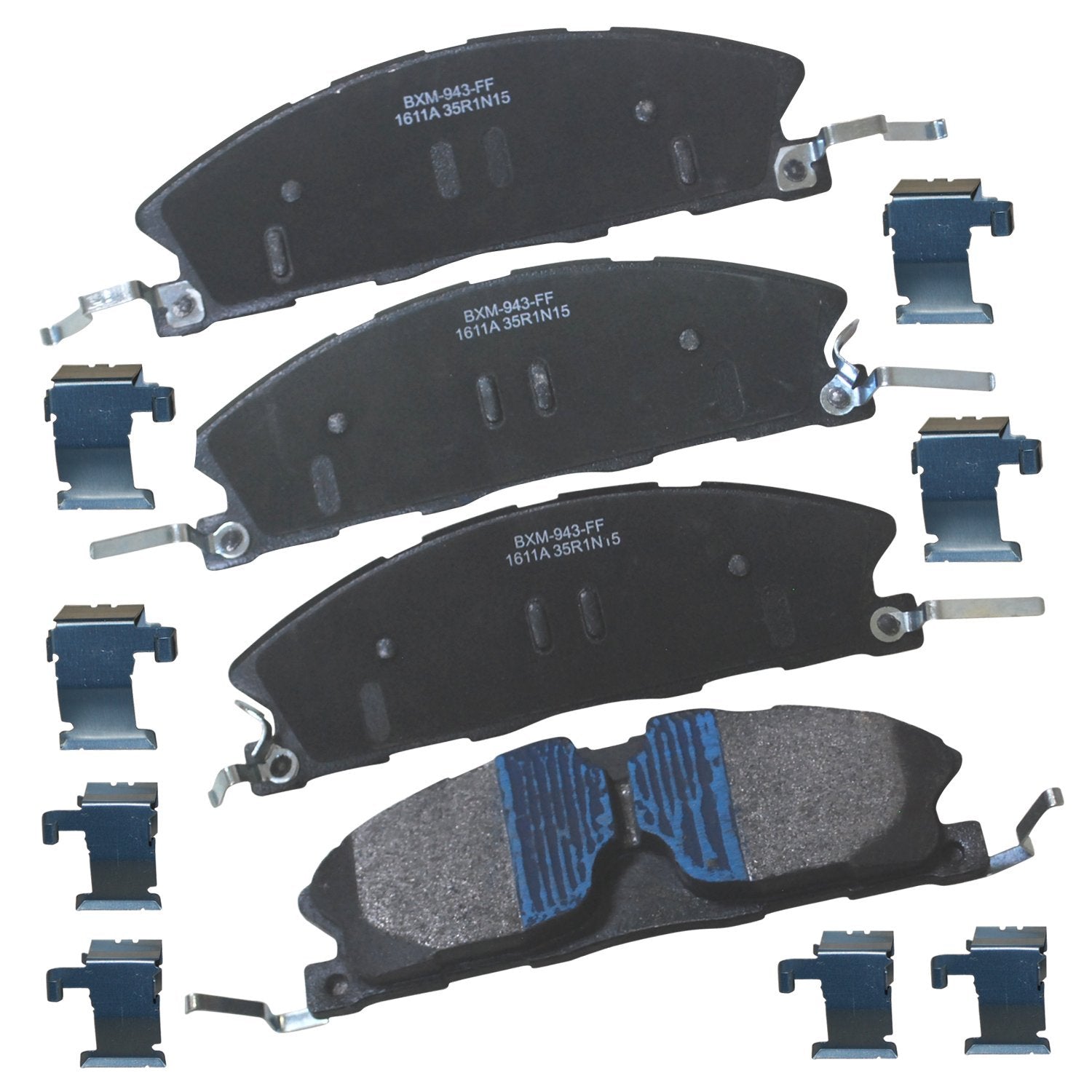 Bendix Premium Sbm1611A Semi-Metallic Front Brake Pads For Select Models Ford Police Interceptor Sedan, Utility, Special Service