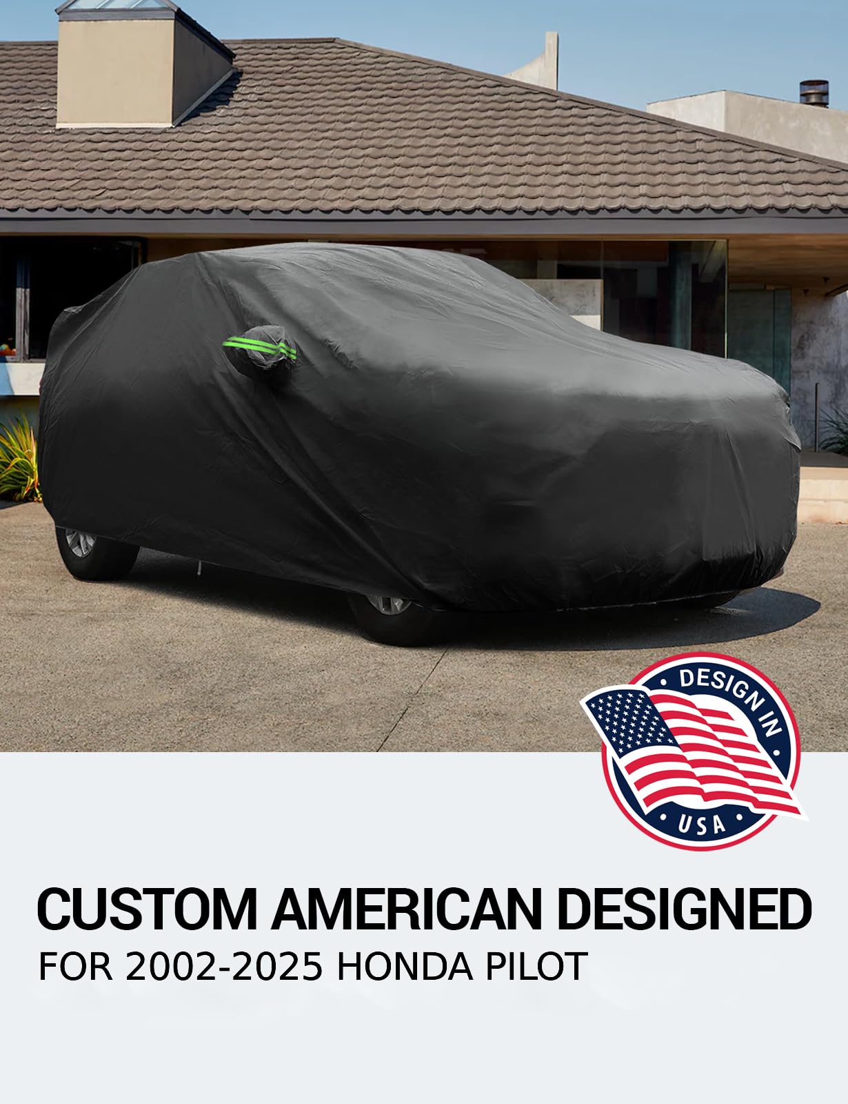Proadsy 2025 Upgrade Suv Car Cover Compatible With Honda Pilot 2002-2024 2025 Windproof All Weather Waterproof Sun Rain Uv Dust