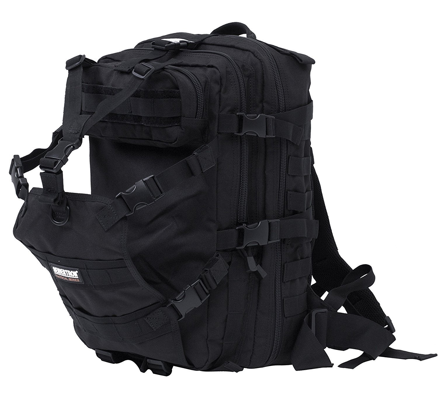 Seibertron Molle Motorcycle Helmet Holder - Waterproof, Large Capacity, One Size, Black