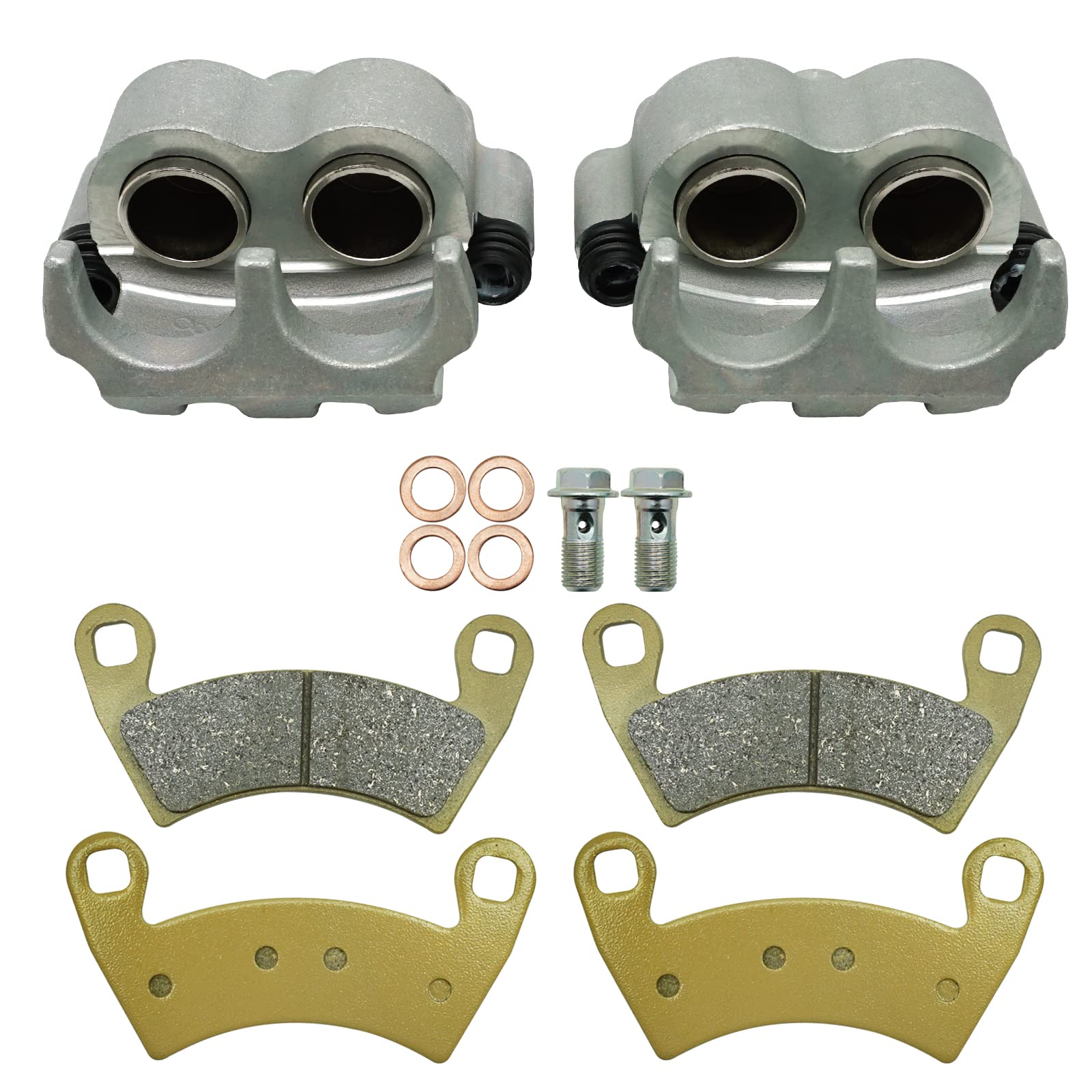 M MATI Rear Left Right Brake Caliper Pads for Polaris Ranger Crew 1000 900 800 700 570-6 800_6x6 Diesel 1912374 1912375 1911427 