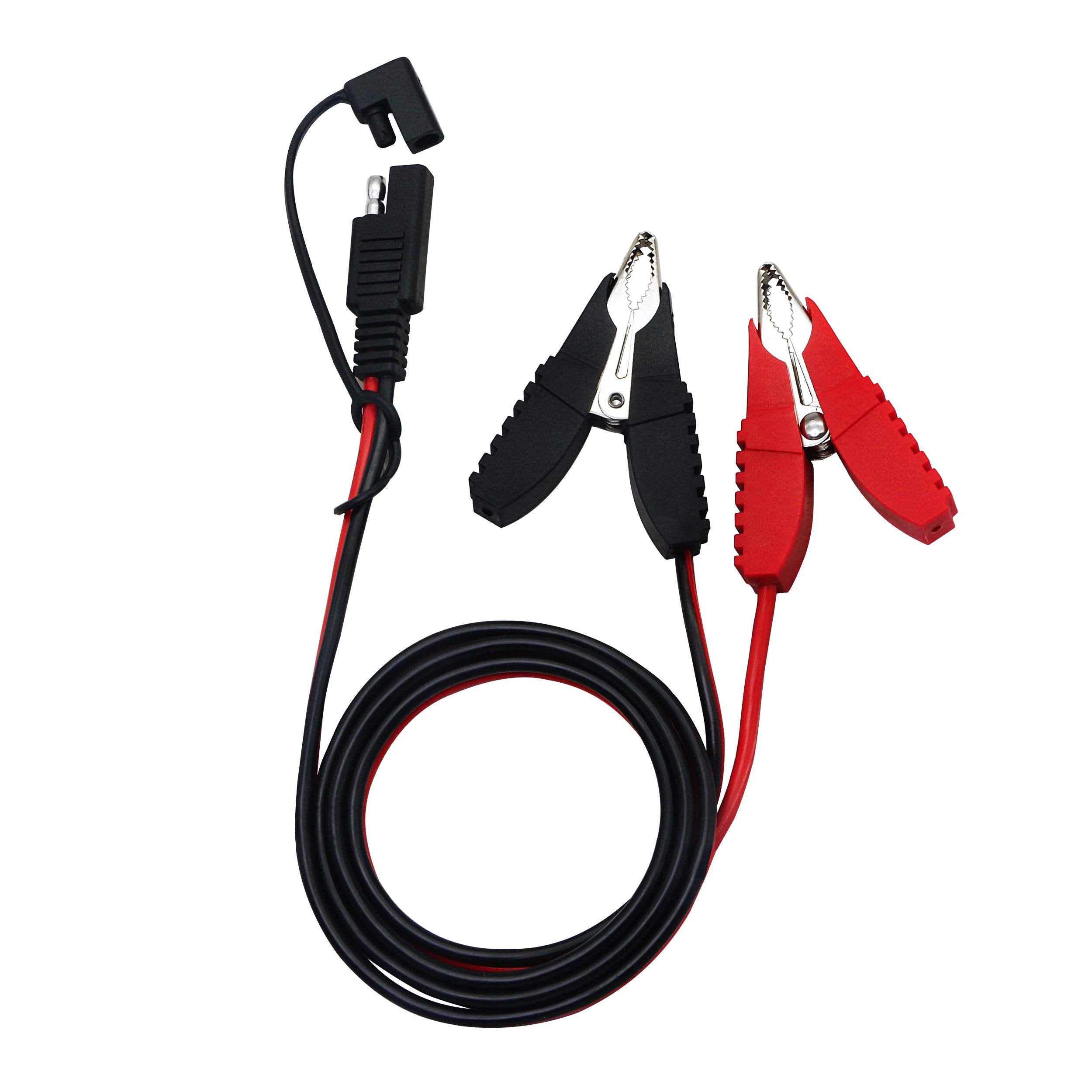Cerrxian 3.2Ft 12V 14Awg Alligator Butterfly Clip To Sae Connector Quick Release Disconnect Car Solar Power Charging Extension C