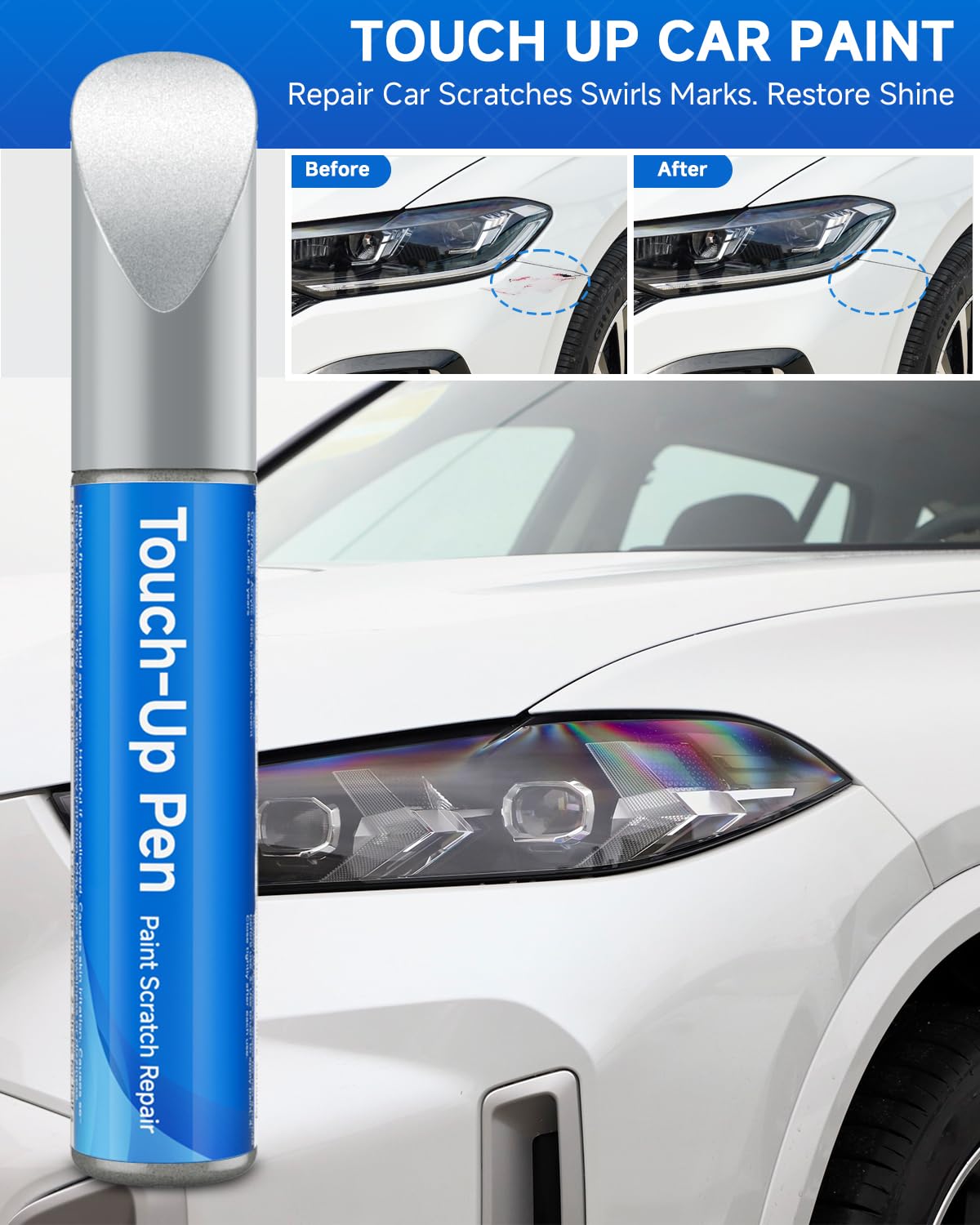 RSACET Touch Up Paint for Volkswagen - Tornado Red (LY3D/G2) - 0.41 Fl Oz - Exact Match Scratch Repair