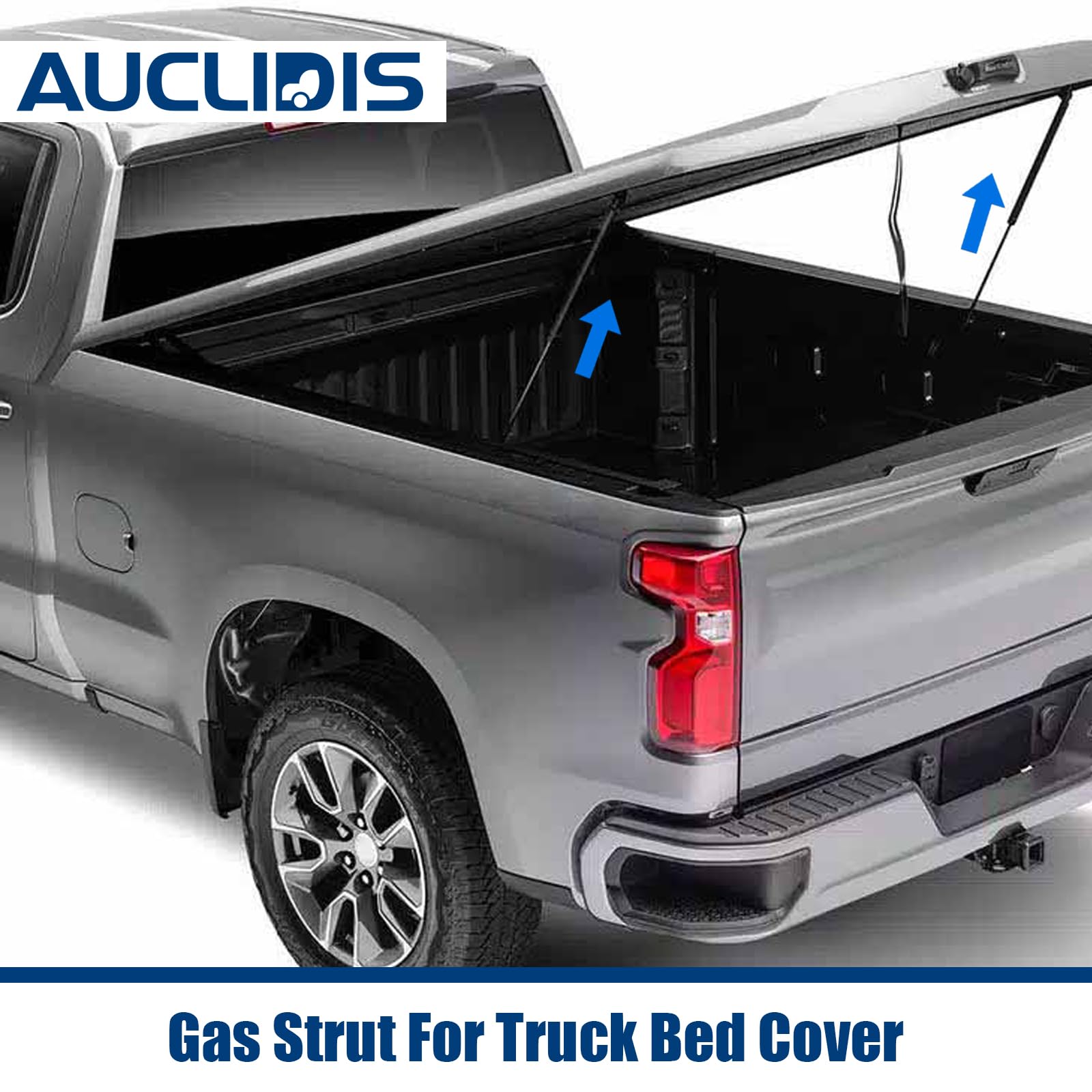 AUCLIDIS Gas Struts - ST270ED1-45 27" 45lb Black Metal Lift Supports for Tonneau Cover - Set of 2